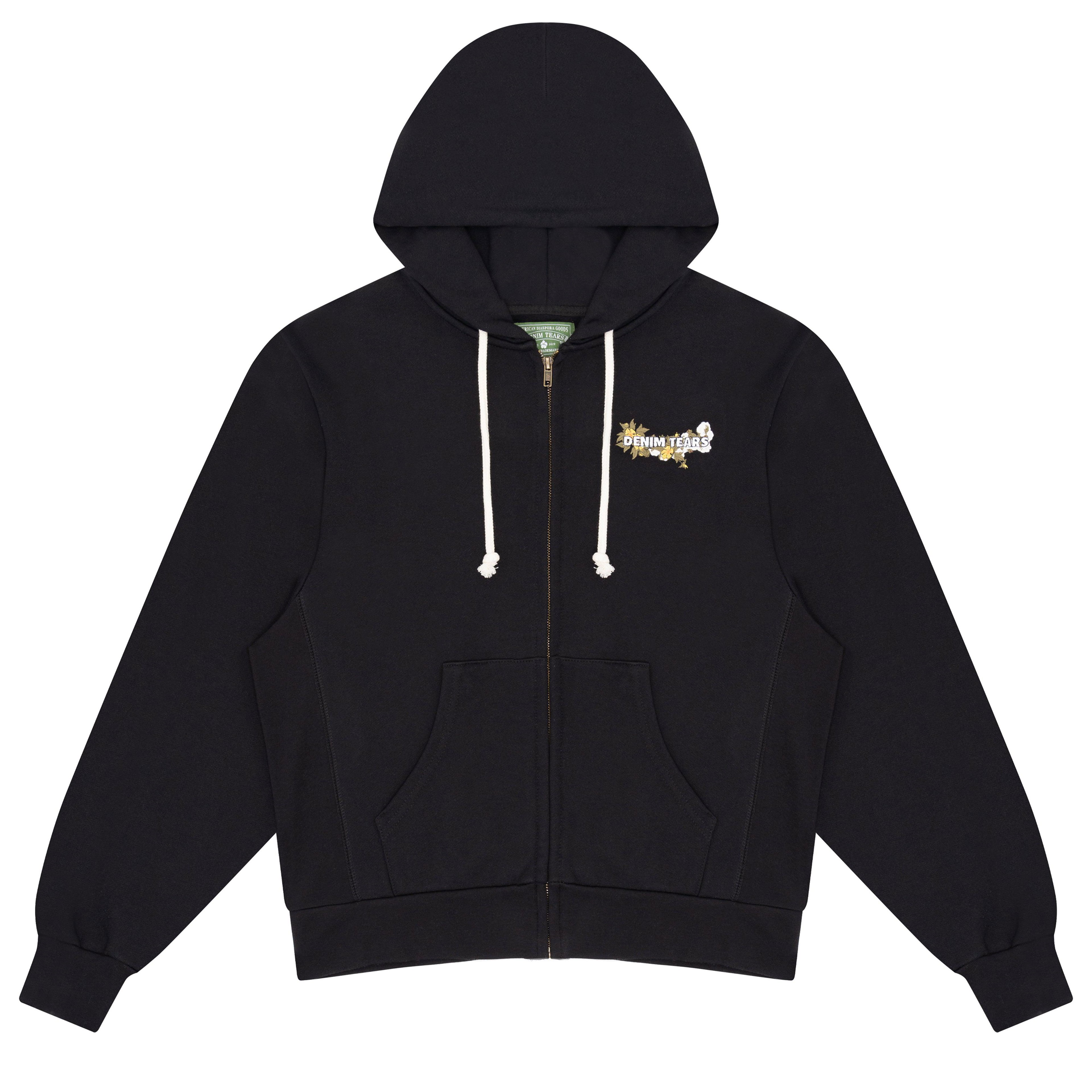 Denim Tears - Crown Made Of Cotton Zip Hoodie - (Black) by DENIM TEARS