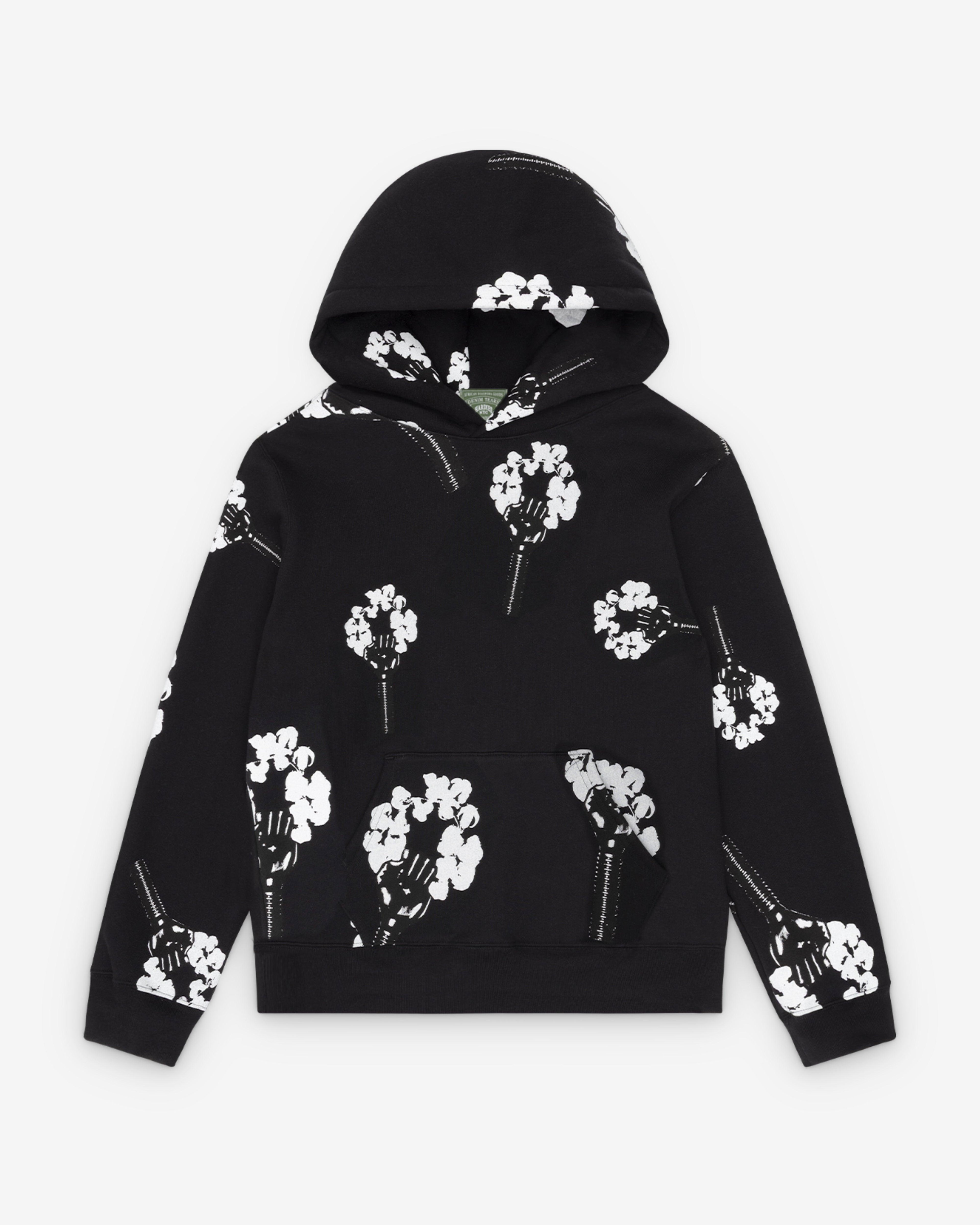 Denim Tears - Hardies Men's Wreath Fist Hoodie - (Black) by DENIM TEARS