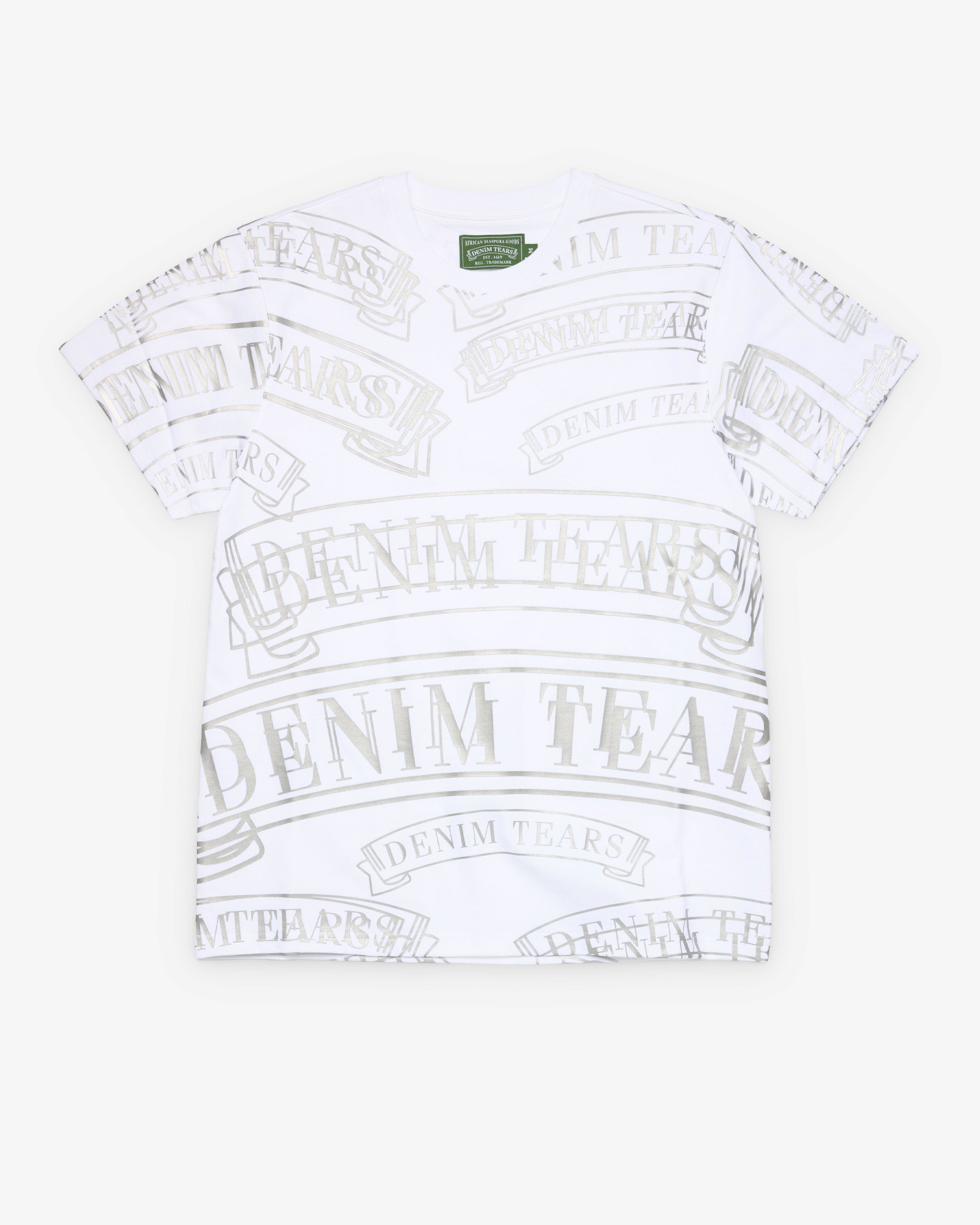 Denim Tears - Men's ADG Banner Print T-Shirt - (White) by DENIM TEARS