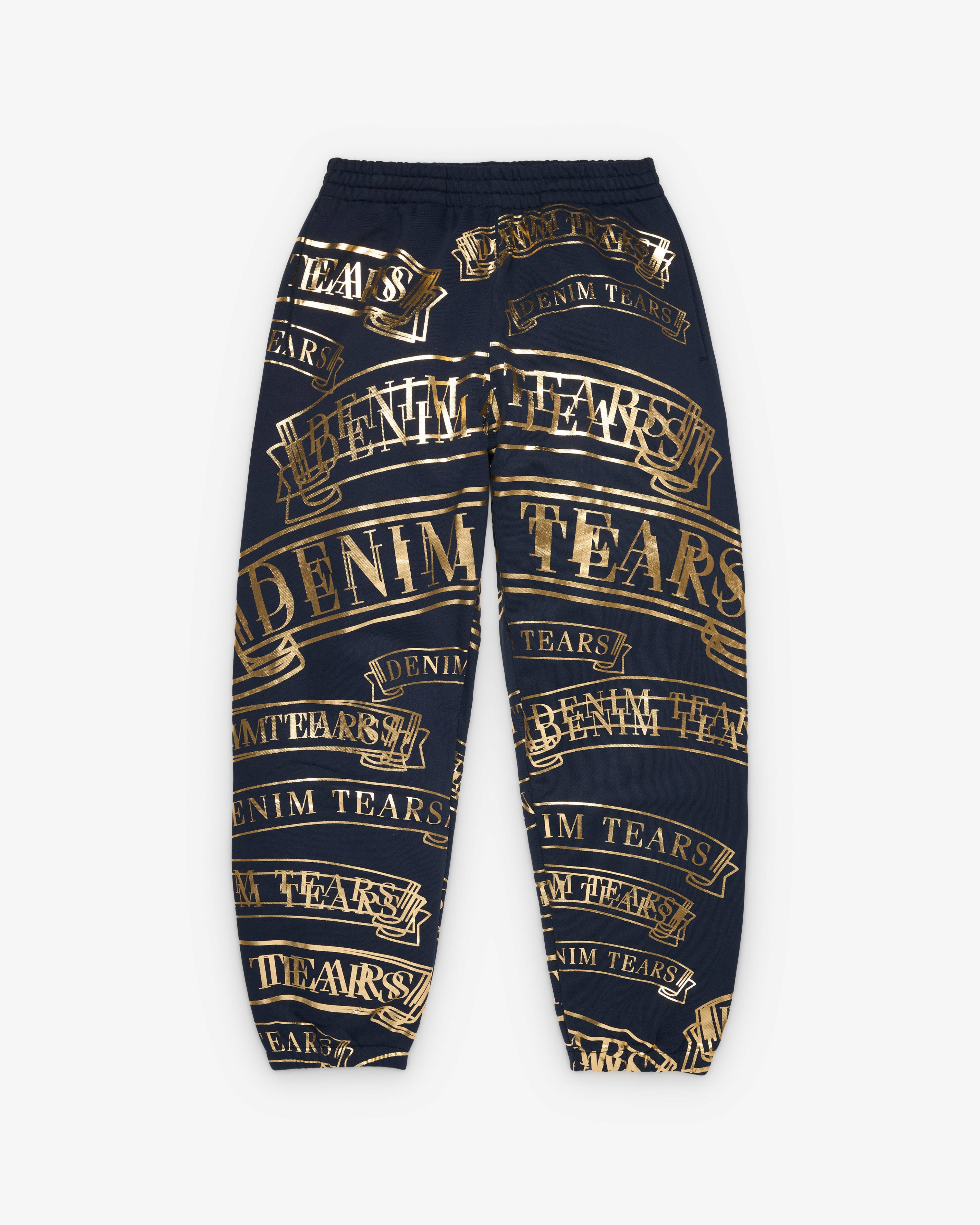 Denim Tears - Men's ADG Banner Sweatpants - (Navy) by DENIM TEARS