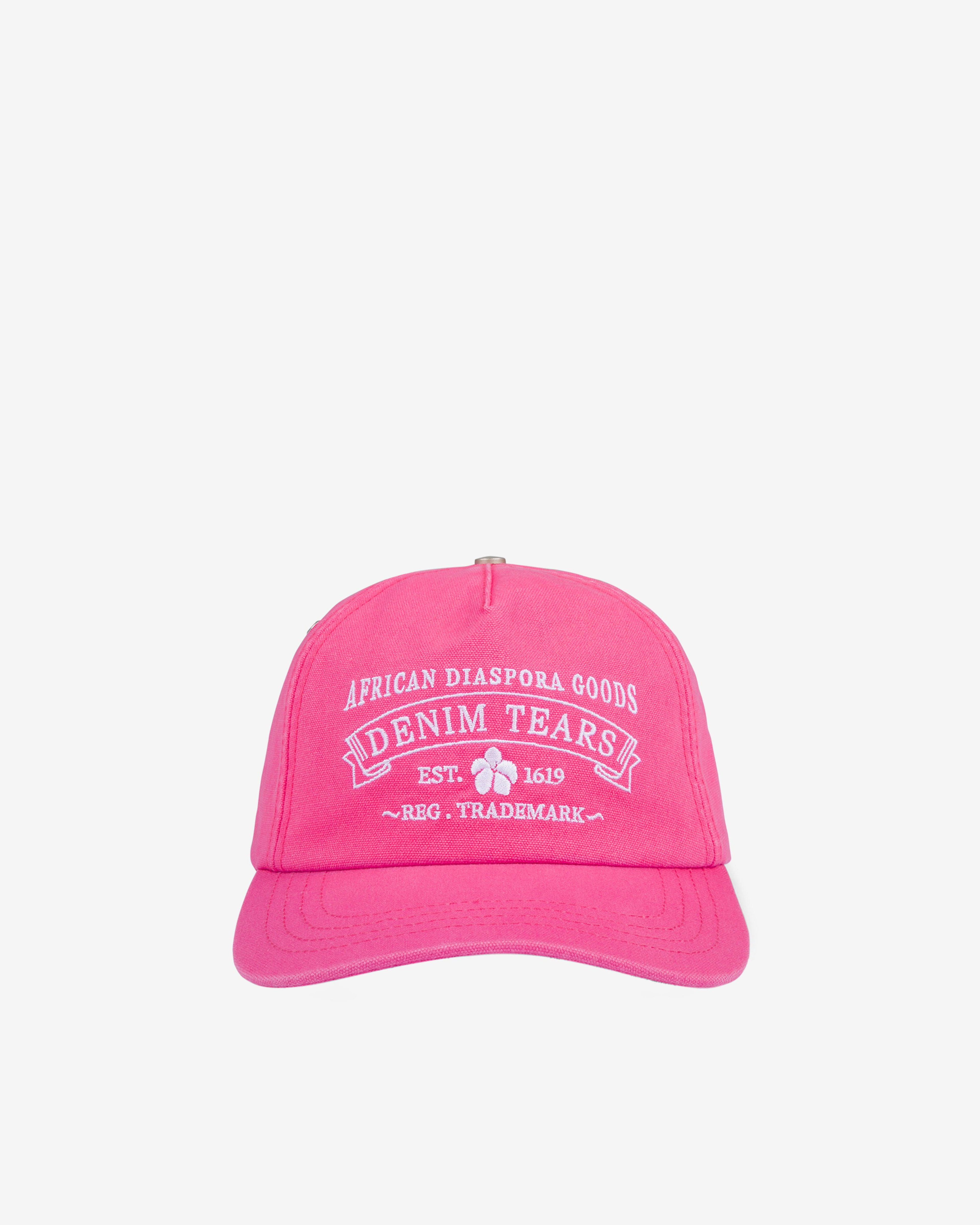 Denim Tears - Men's ADG Stamp Cap - (Neon Pink) by DENIM TEARS