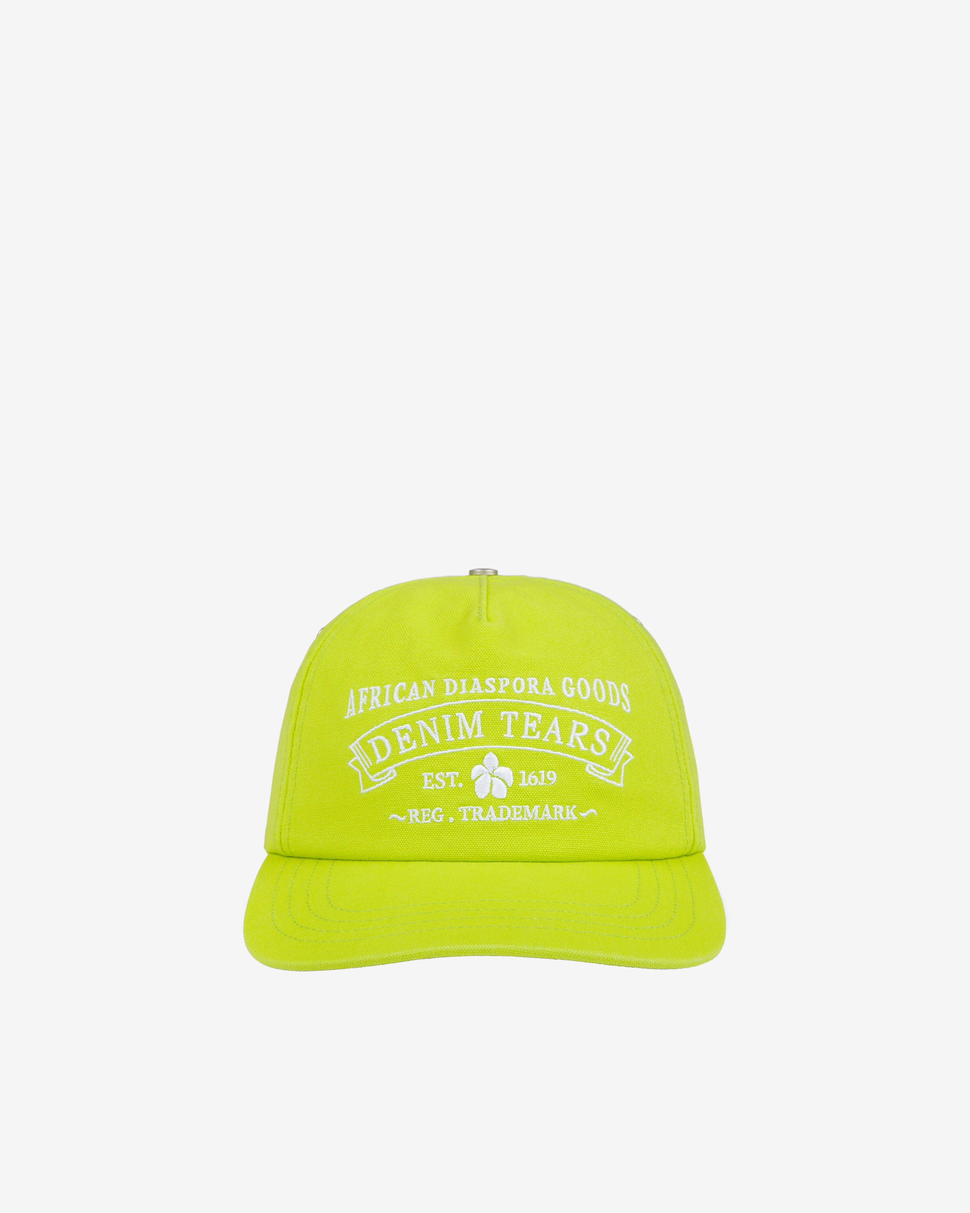Denim Tears - Men's ADG Stamp Cap - (Neon Yellow) by DENIM TEARS