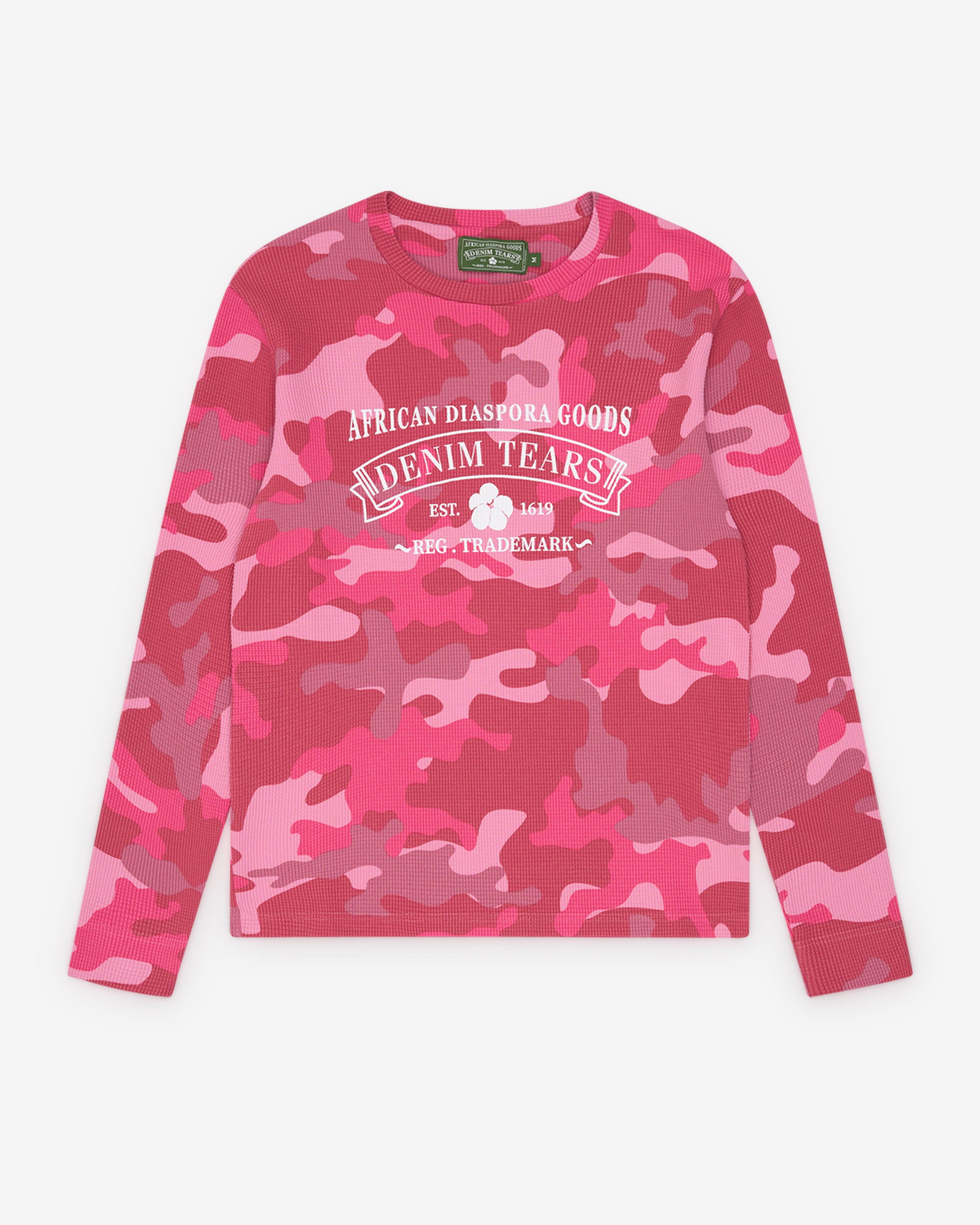 Denim Tears - Men's ADG Thermal - (Pink Camo) by DENIM TEARS