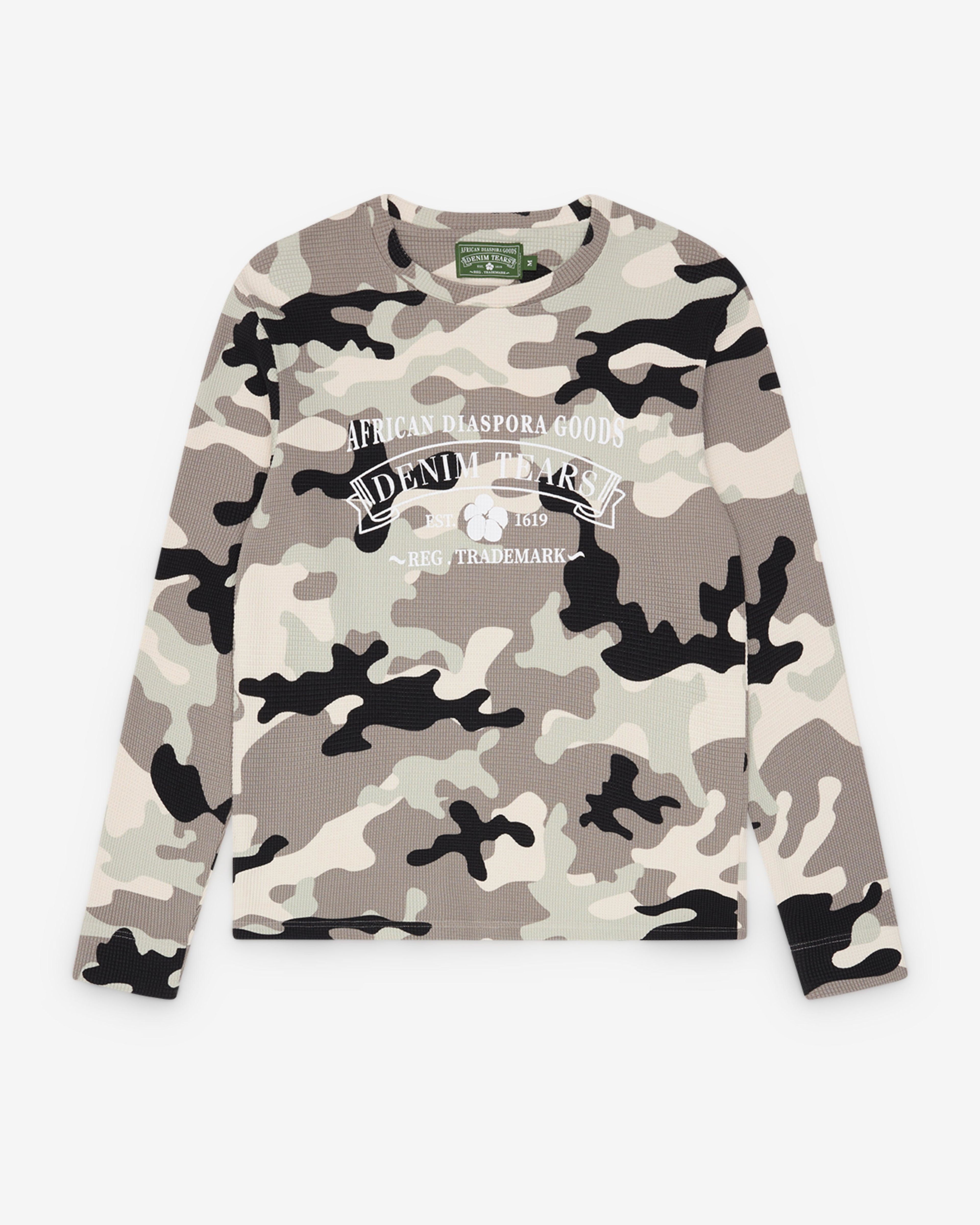 Denim Tears - Men's ADG Thermal - (White Camo) by DENIM TEARS