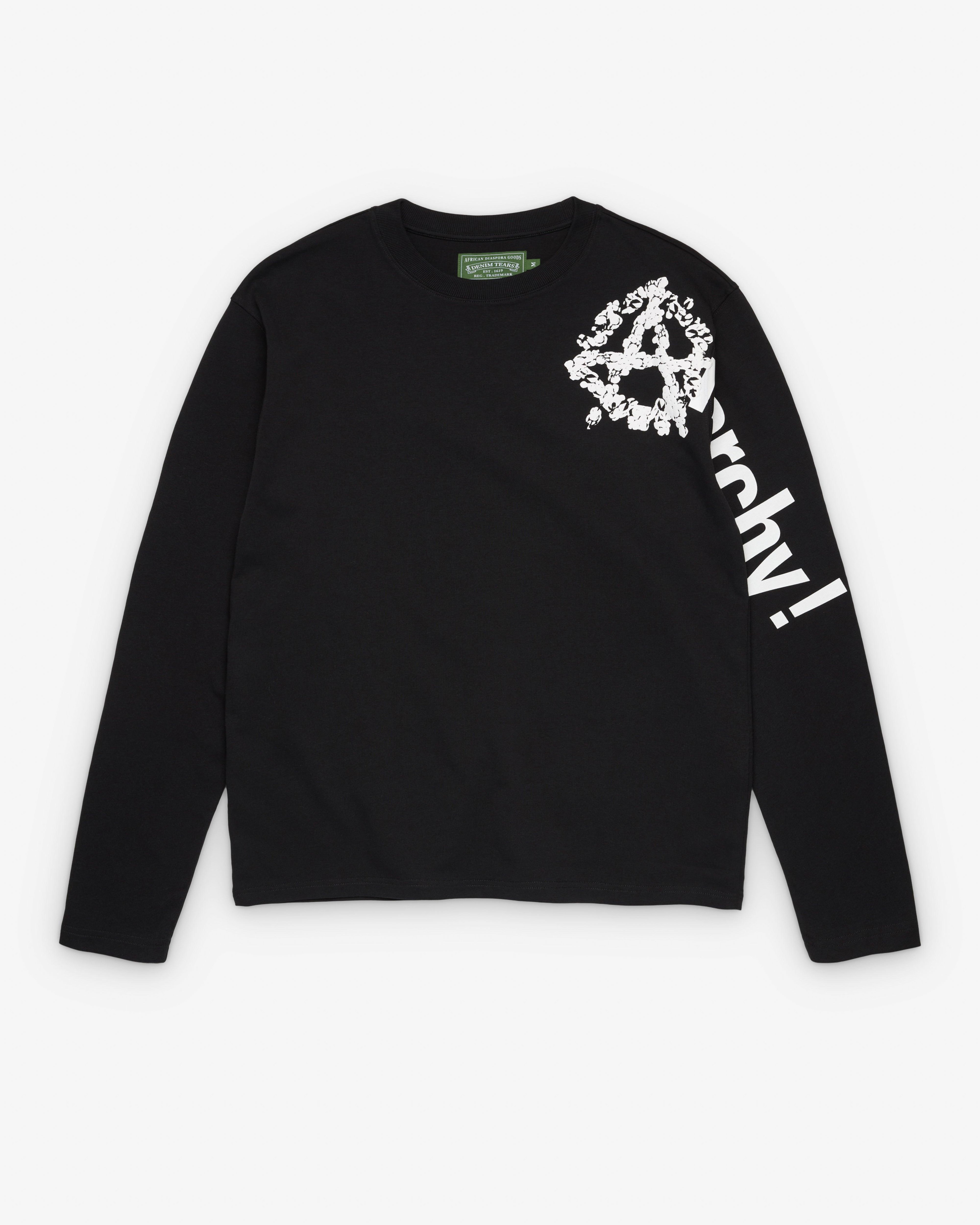 Denim Tears - Men's Anarchy Long Sleeve Tee - (Black) by DENIM TEARS