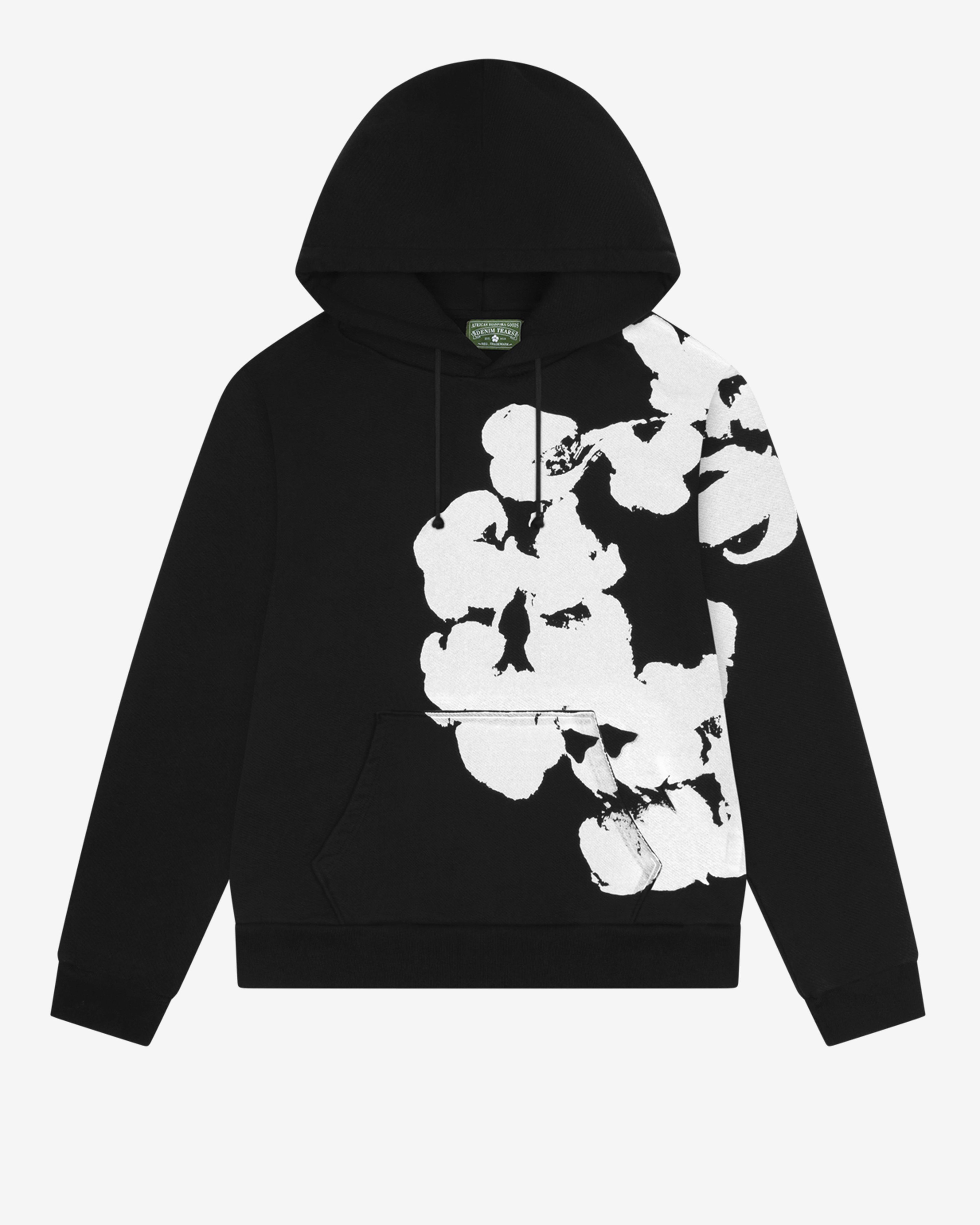 Denim Tears - Men's Big Cotton Wreath Hoodie - (Black) by DENIM TEARS