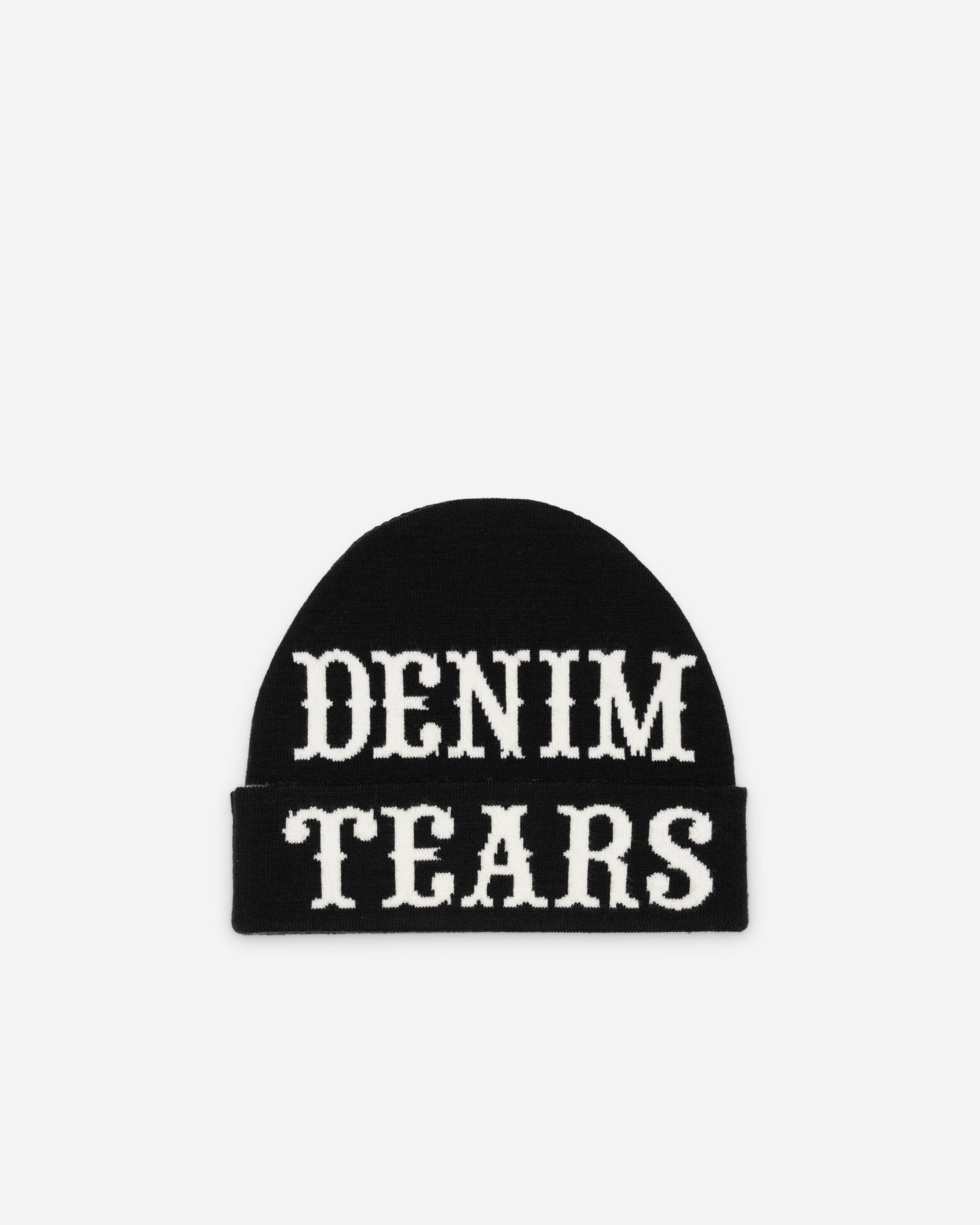 Denim Tears - Men's Black Yankees Beanie - (Black) by DENIM TEARS Denim Tears - Men's Black Yankees Beanie - (Black) by DENIM TEARS