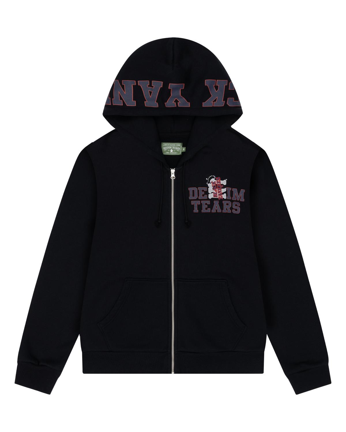 Denim Tears - Men's Black Yankees Zip Hoodie - (Black) by DENIM TEARS