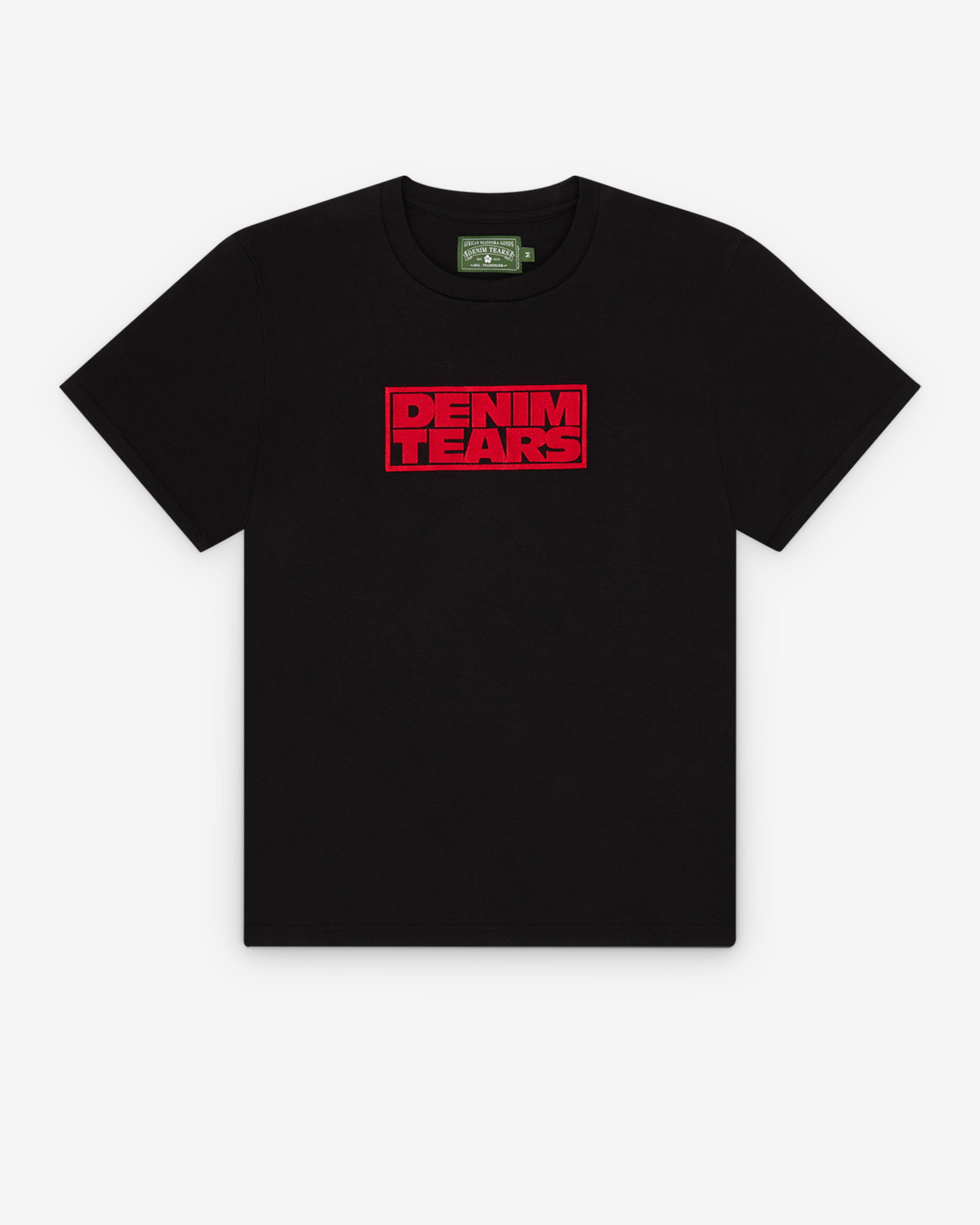 Denim Tears - Men's Box Logo Tee - (Black) by DENIM TEARS
