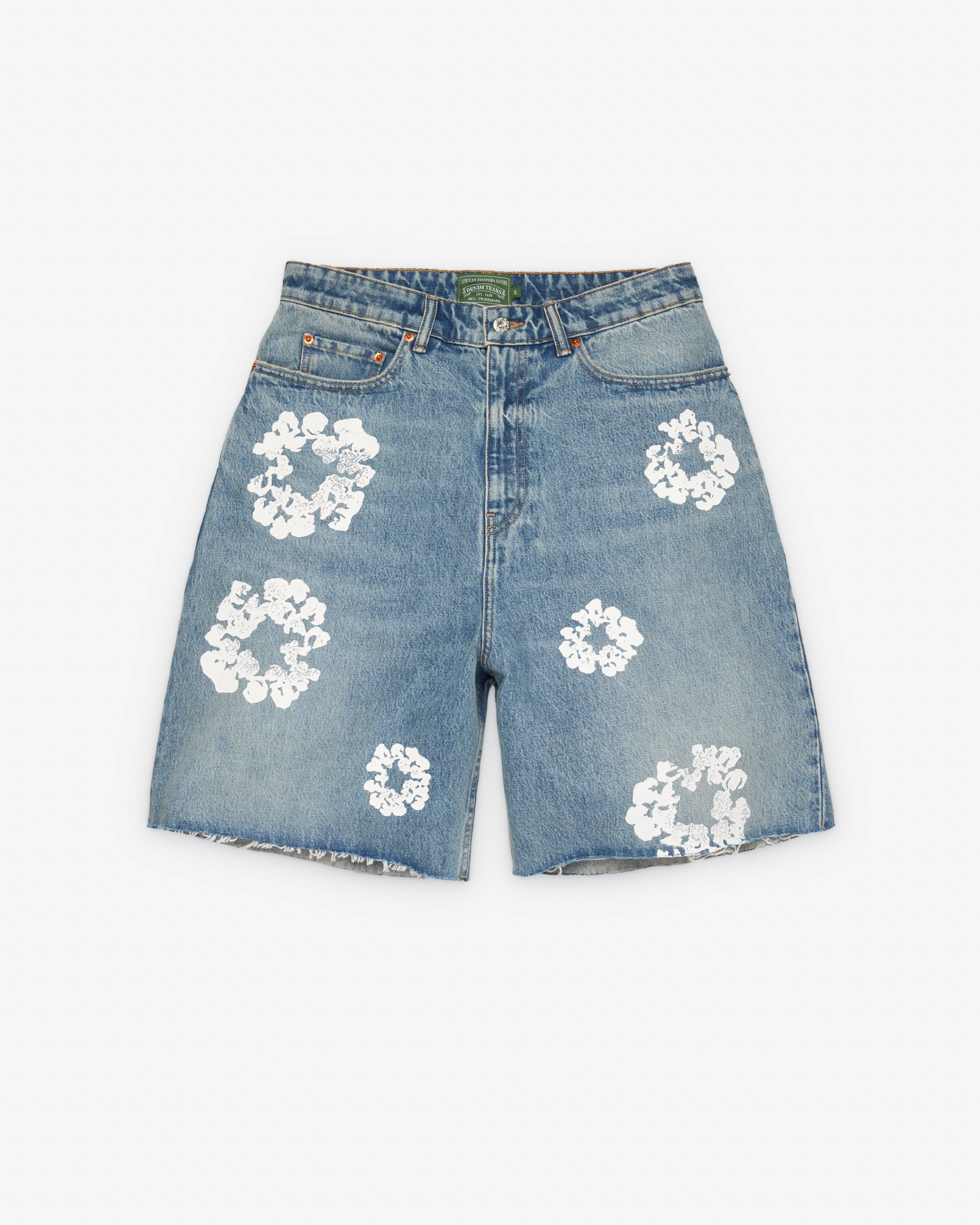 Denim Tears - Men's CW Denim Shorts - (Light Wash) by DENIM TEARS