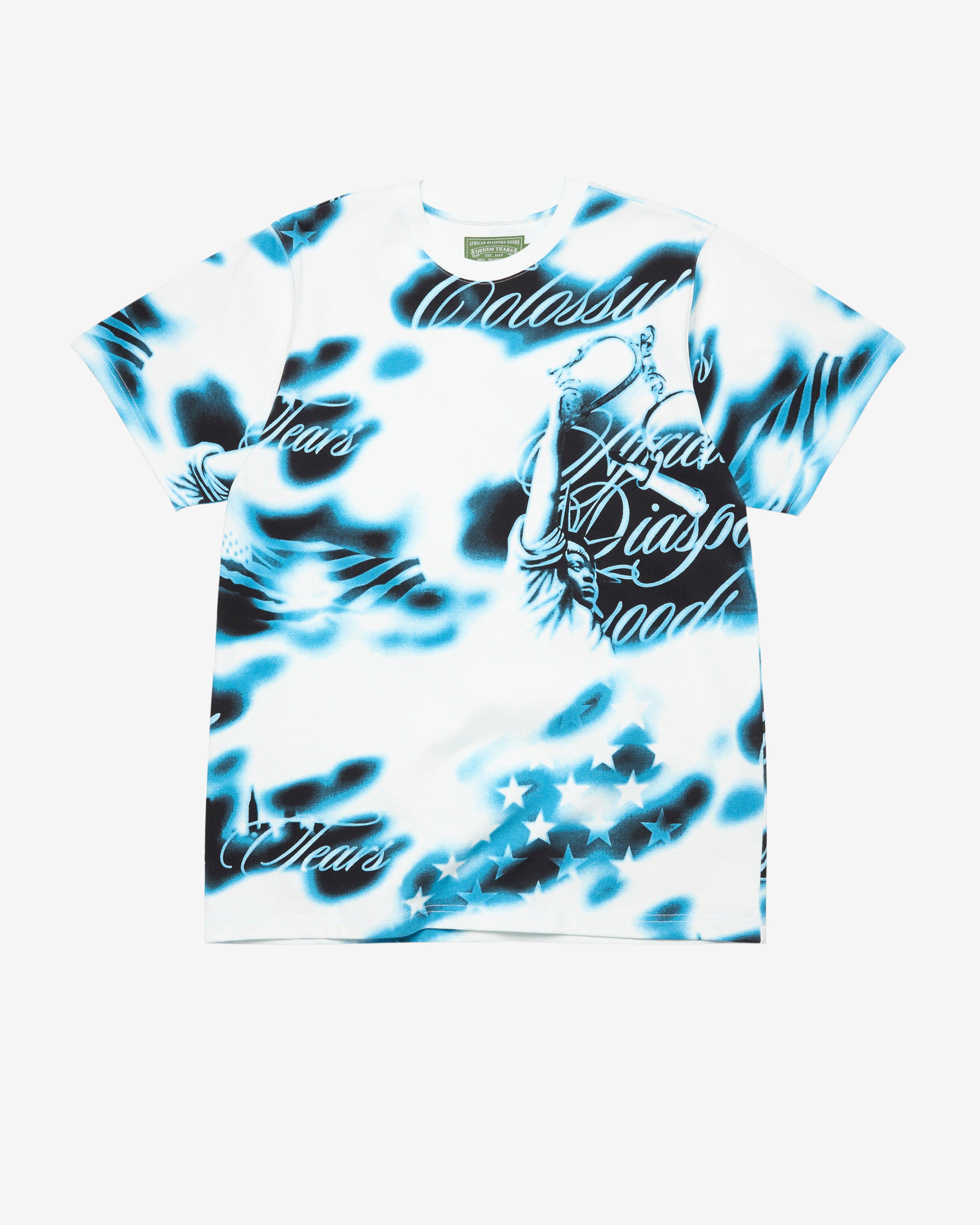 Denim Tears - Men's Cloud Camo T-Shirt - (White) by DENIM TEARS Denim Tears - Men's Cloud Camo T-Shirt - (White) by DENIM TEARS