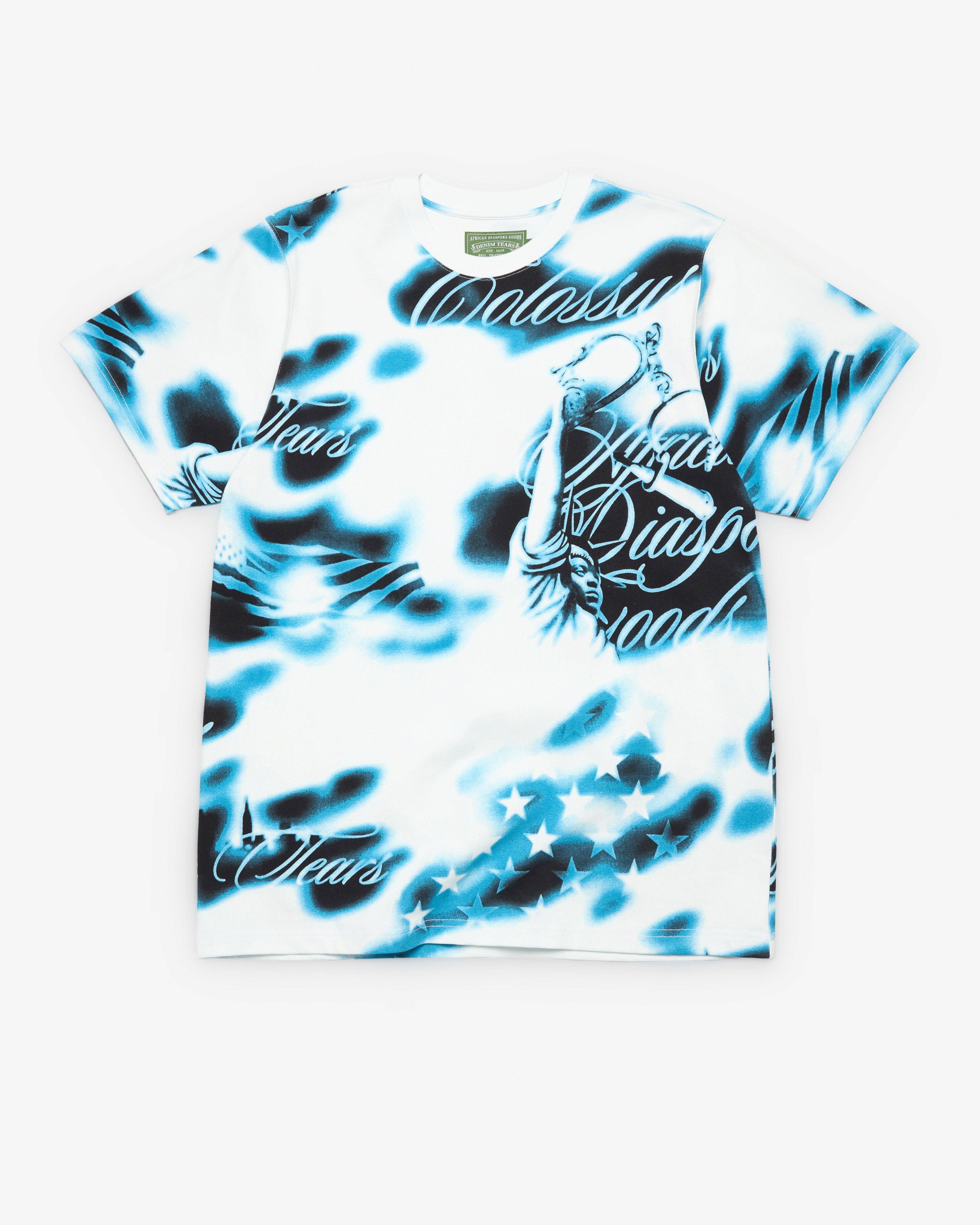 Denim Tears - Men's Cloud Camo T-Shirt - (White) by DENIM TEARS