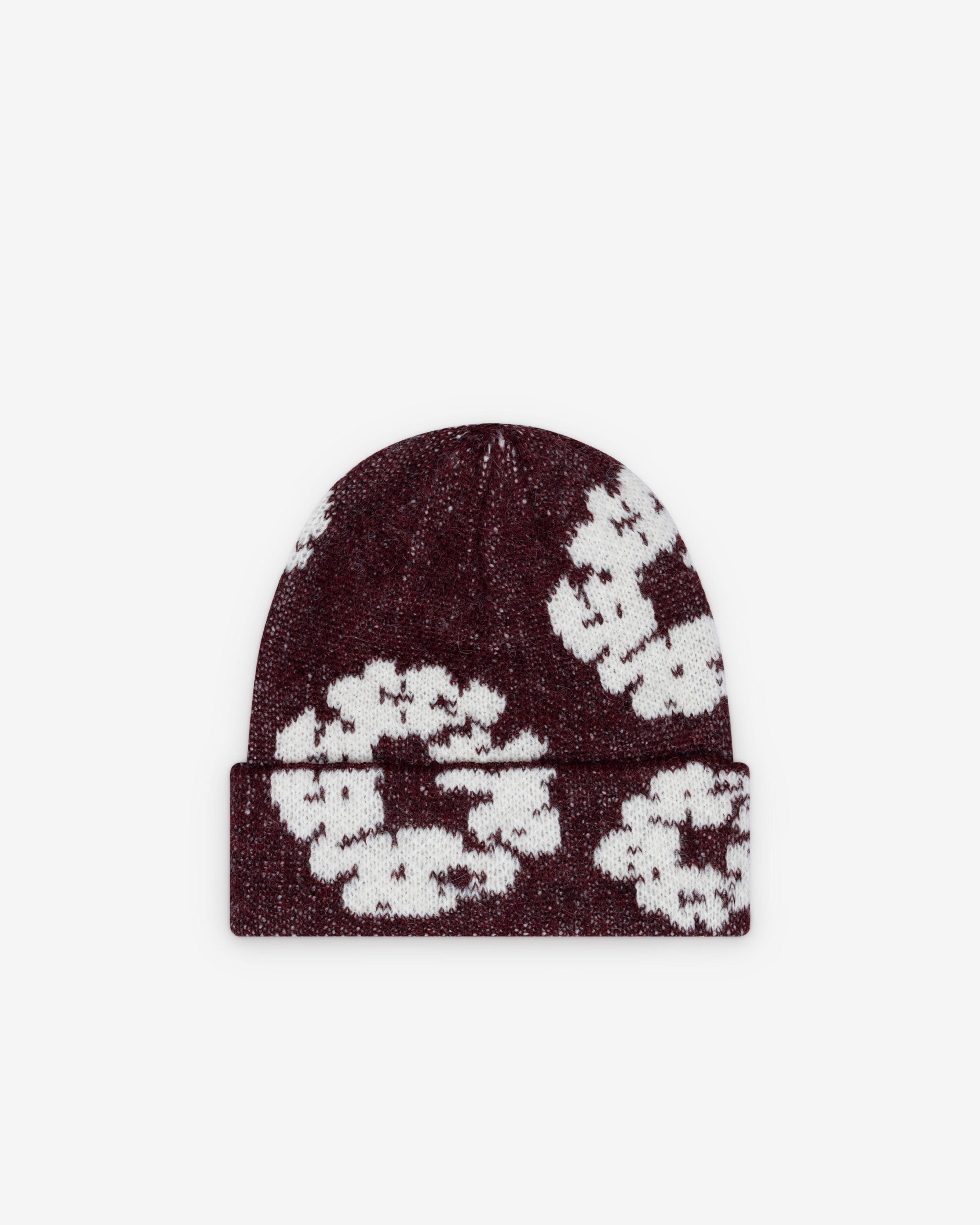 Denim Tears - Men's Cotton Wreath Beanie - (Maroon) by DENIM TEARS