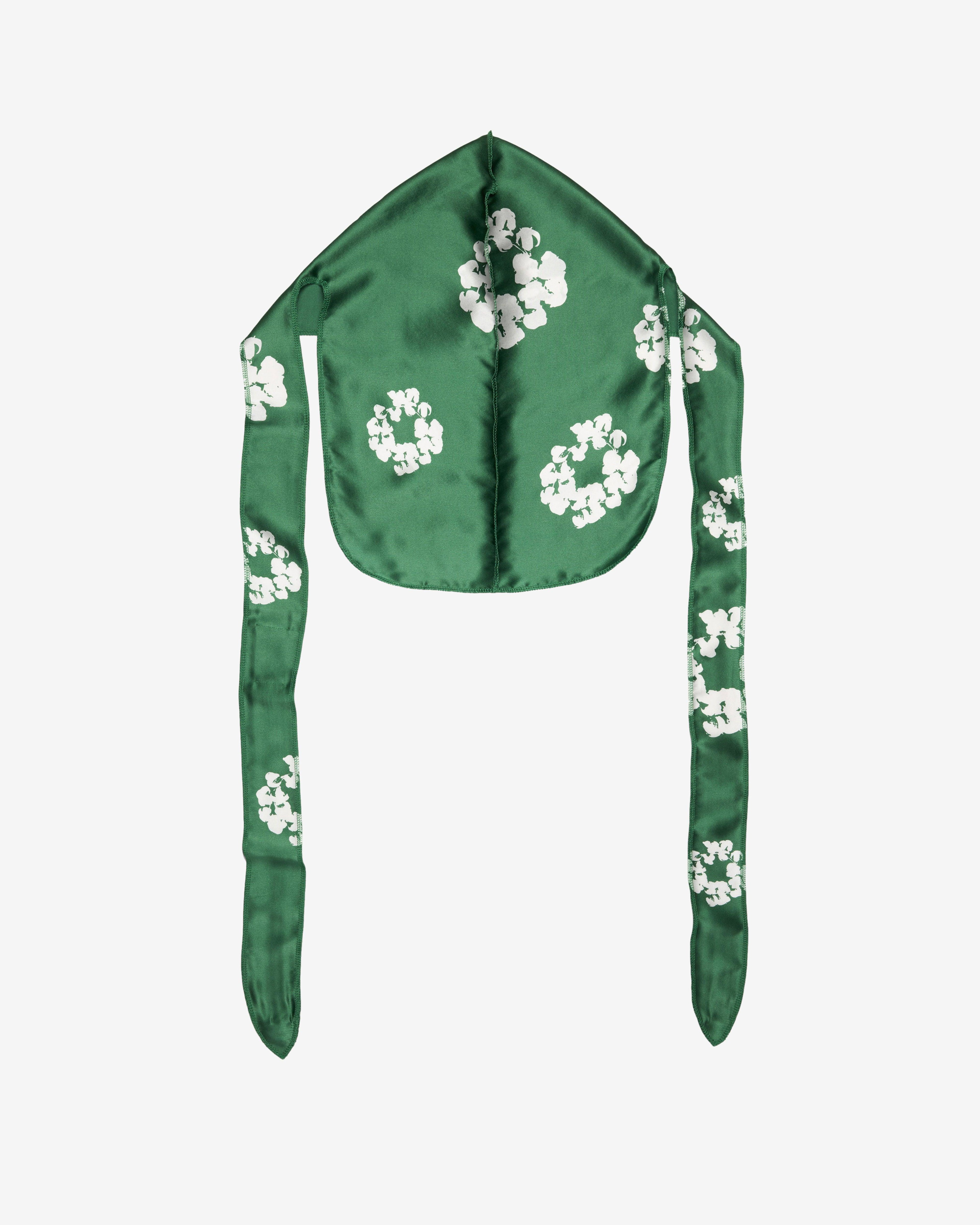 Denim Tears - Men's Cotton Wreath Durag - (Green) by DENIM TEARS