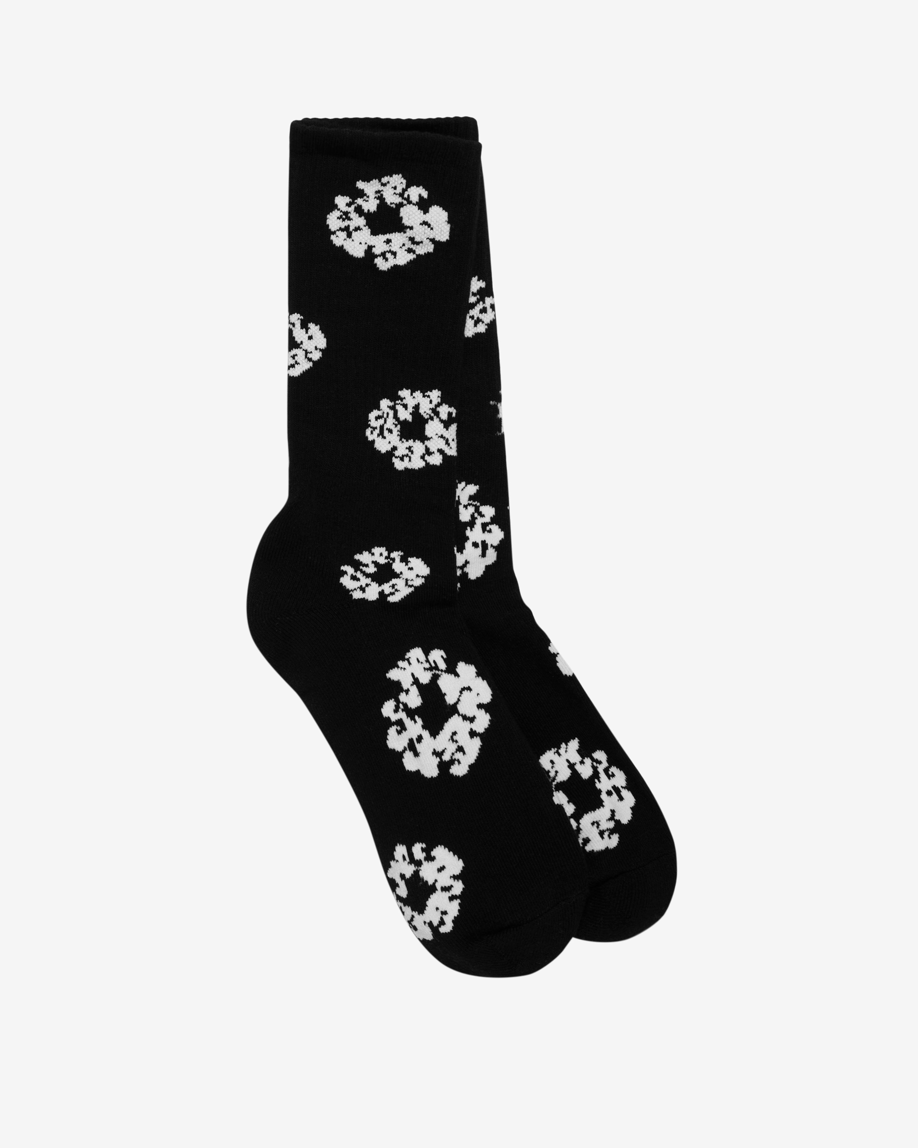 Denim Tears - Men's Cotton Wreath Socks - (Black) by DENIM TEARS