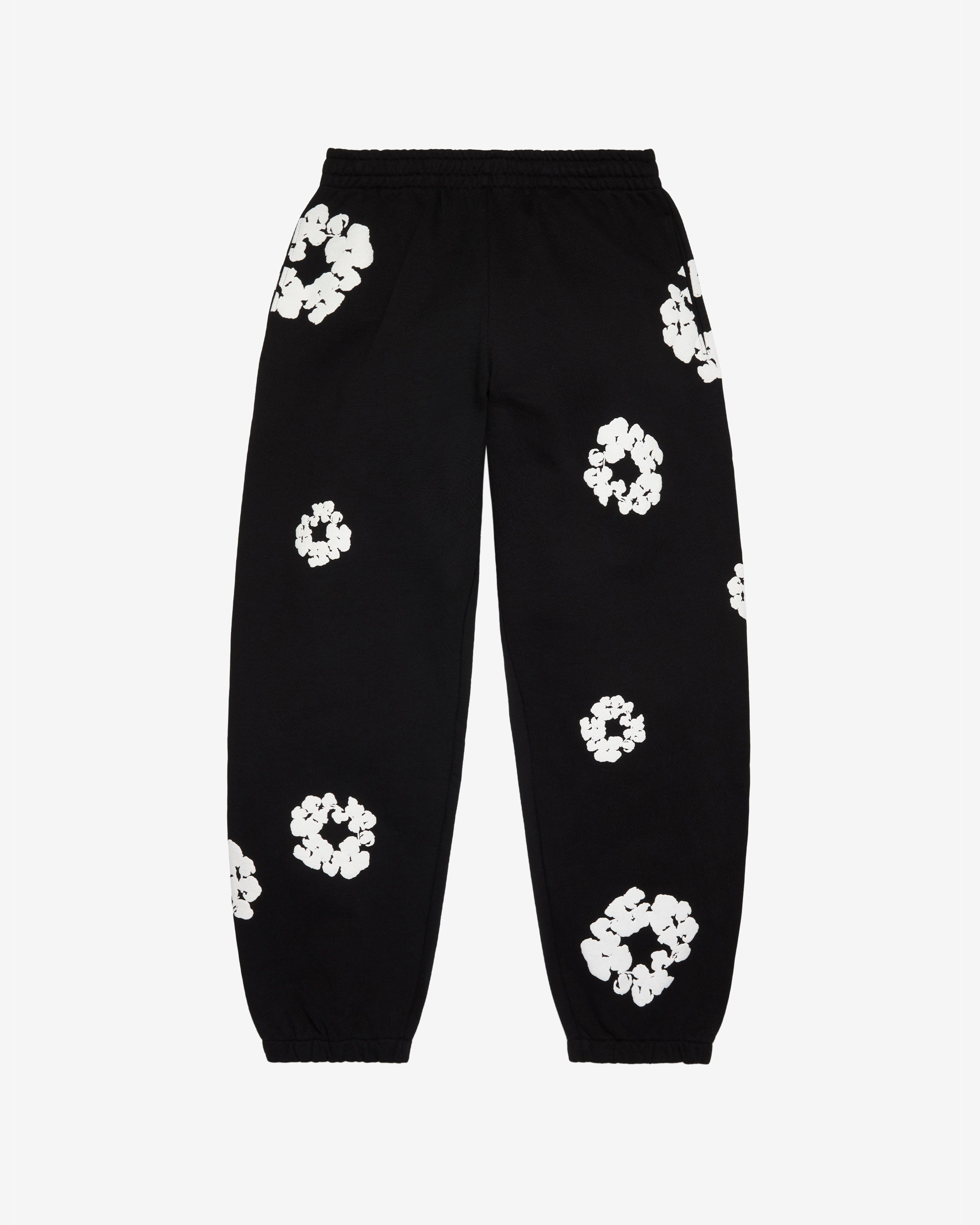 Denim Tears - Men's Cotton Wreath Sweatpant - (Black) by DENIM TEARS