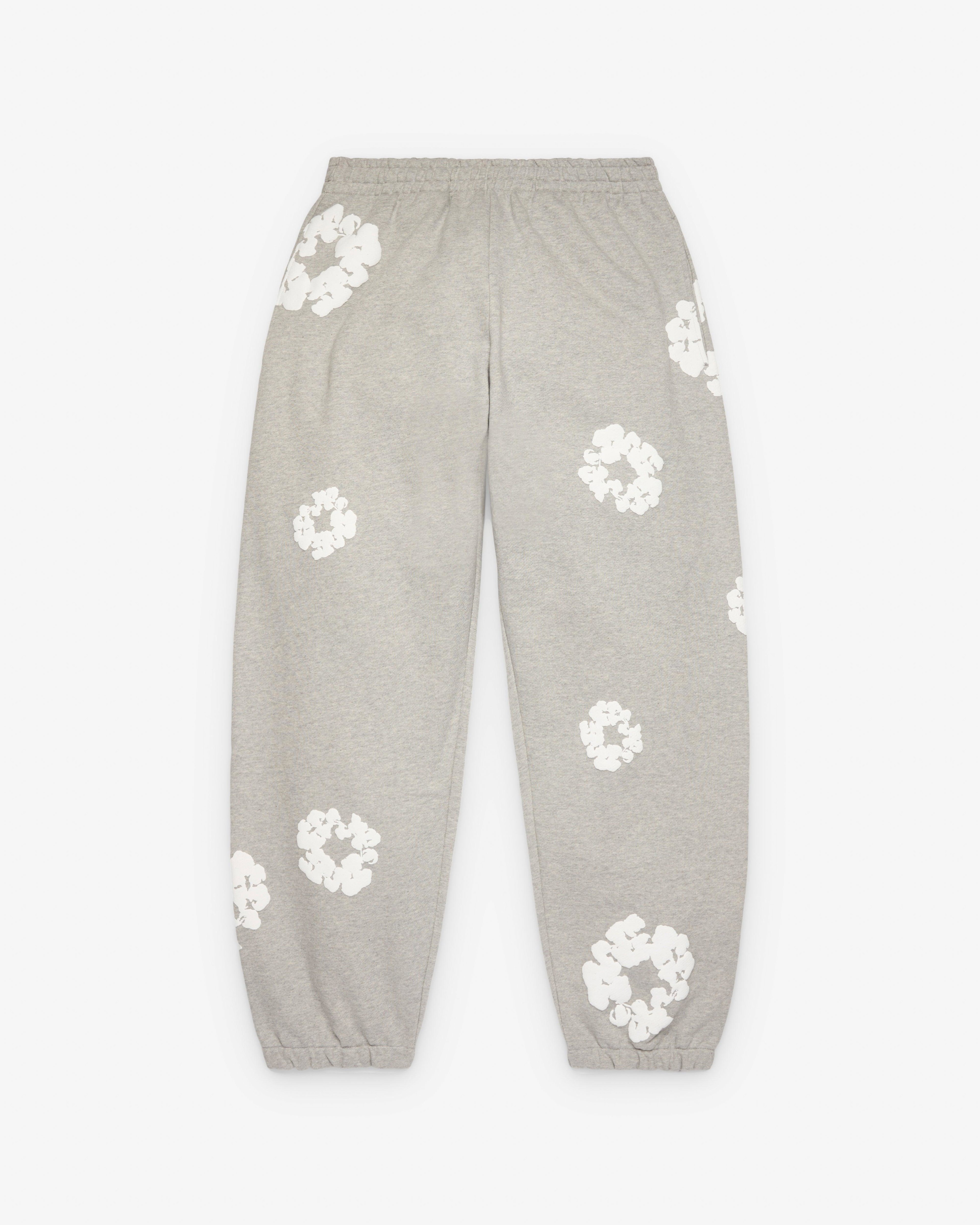 Denim Tears - Men's Cotton Wreath Sweatpant - (Grey) by DENIM TEARS