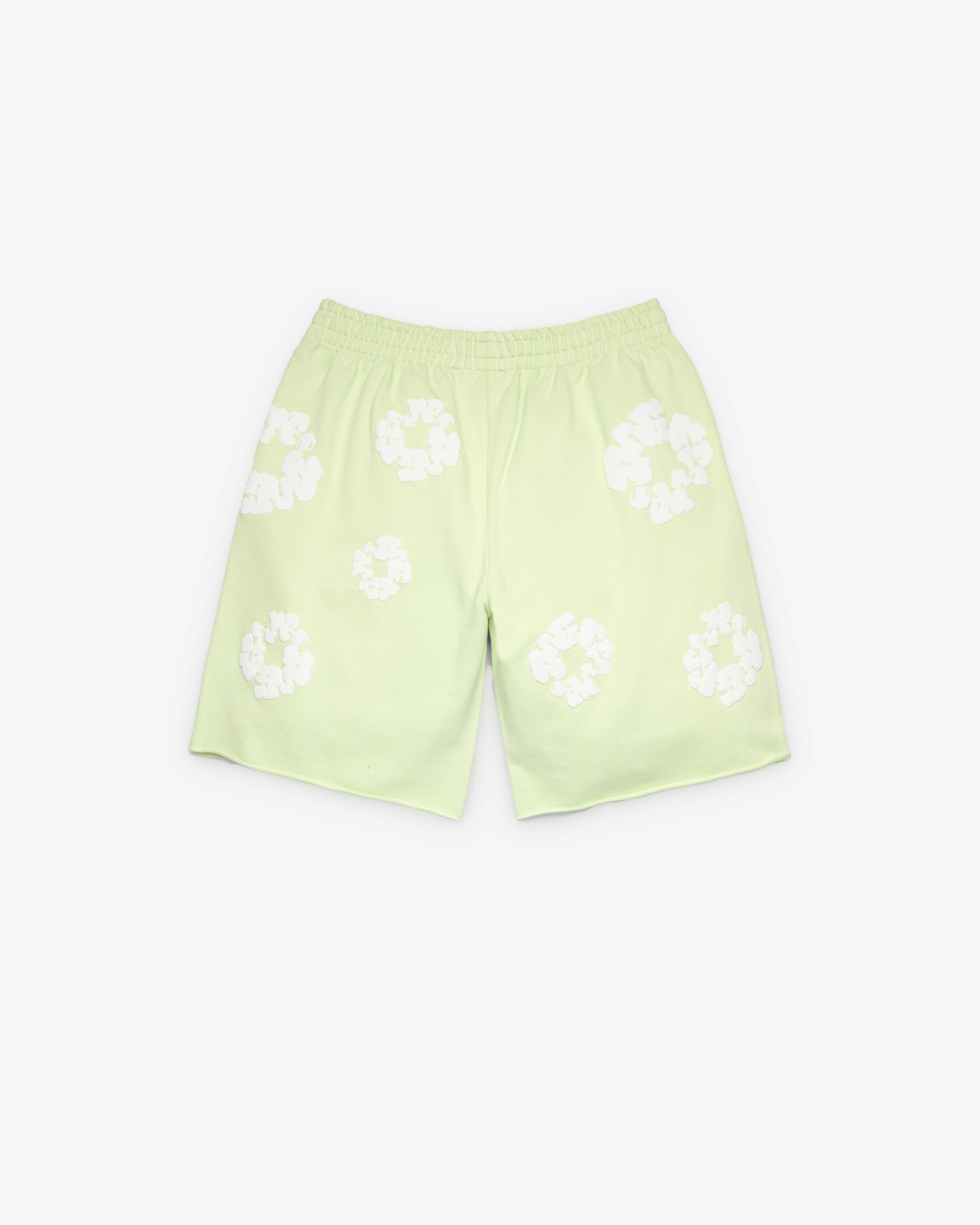 Denim Tears - Men's Cotton Wreath Sweatshort - (Lime) by DENIM TEARS
