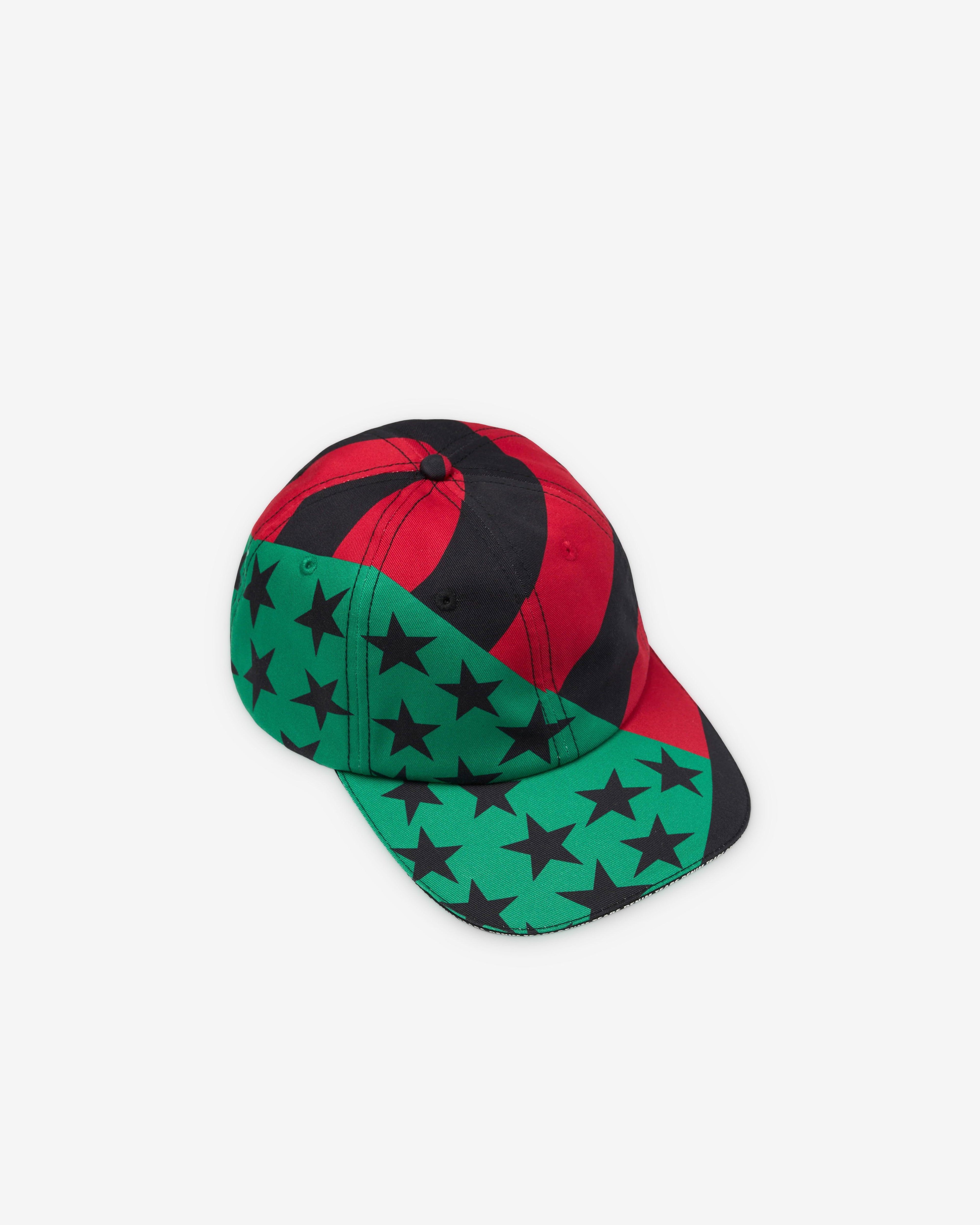 Denim Tears - Men's DT Flag Cap - (Red/Black) by DENIM TEARS
