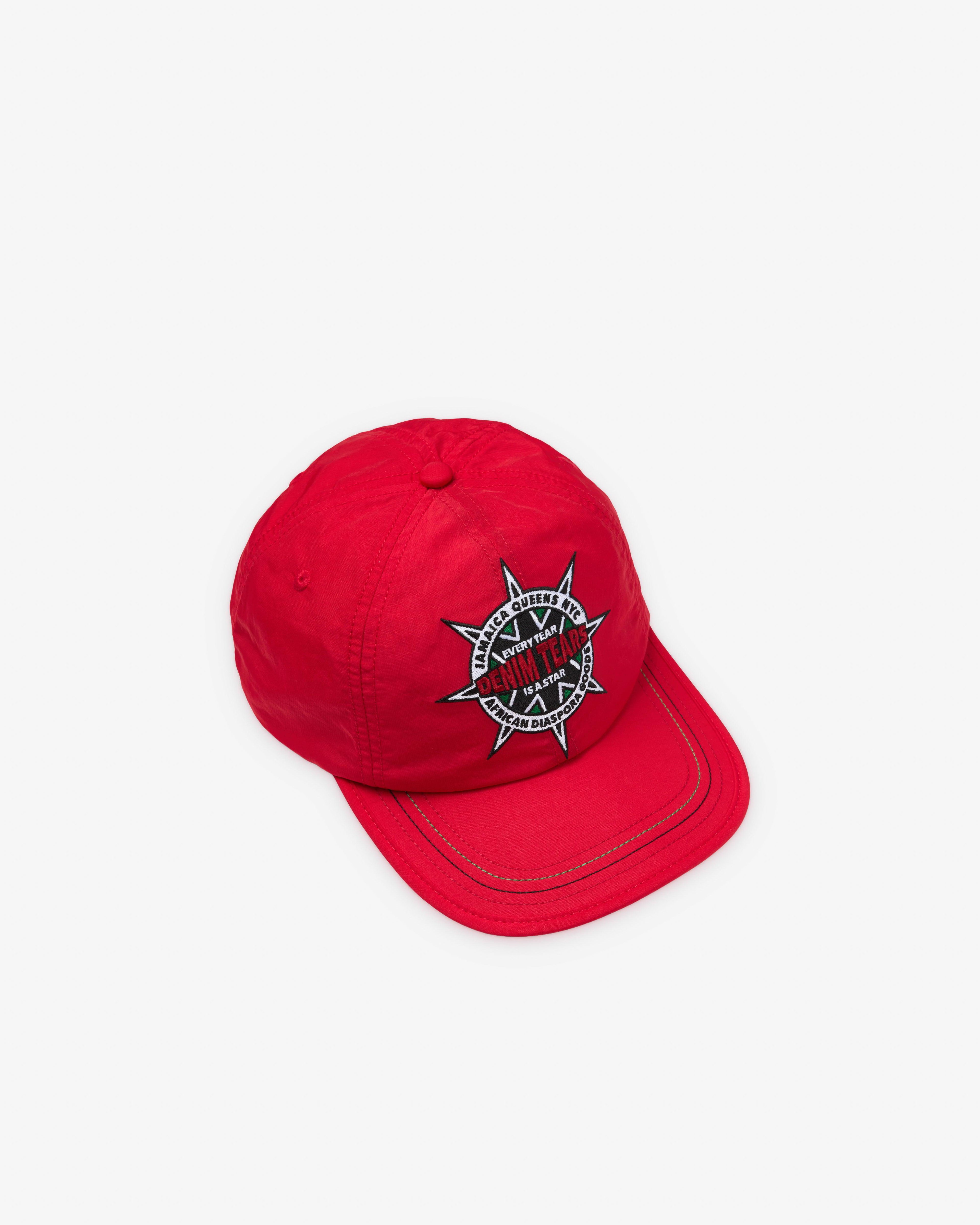 Denim Tears - Men's DT Star Cap - (Red) by DENIM TEARS