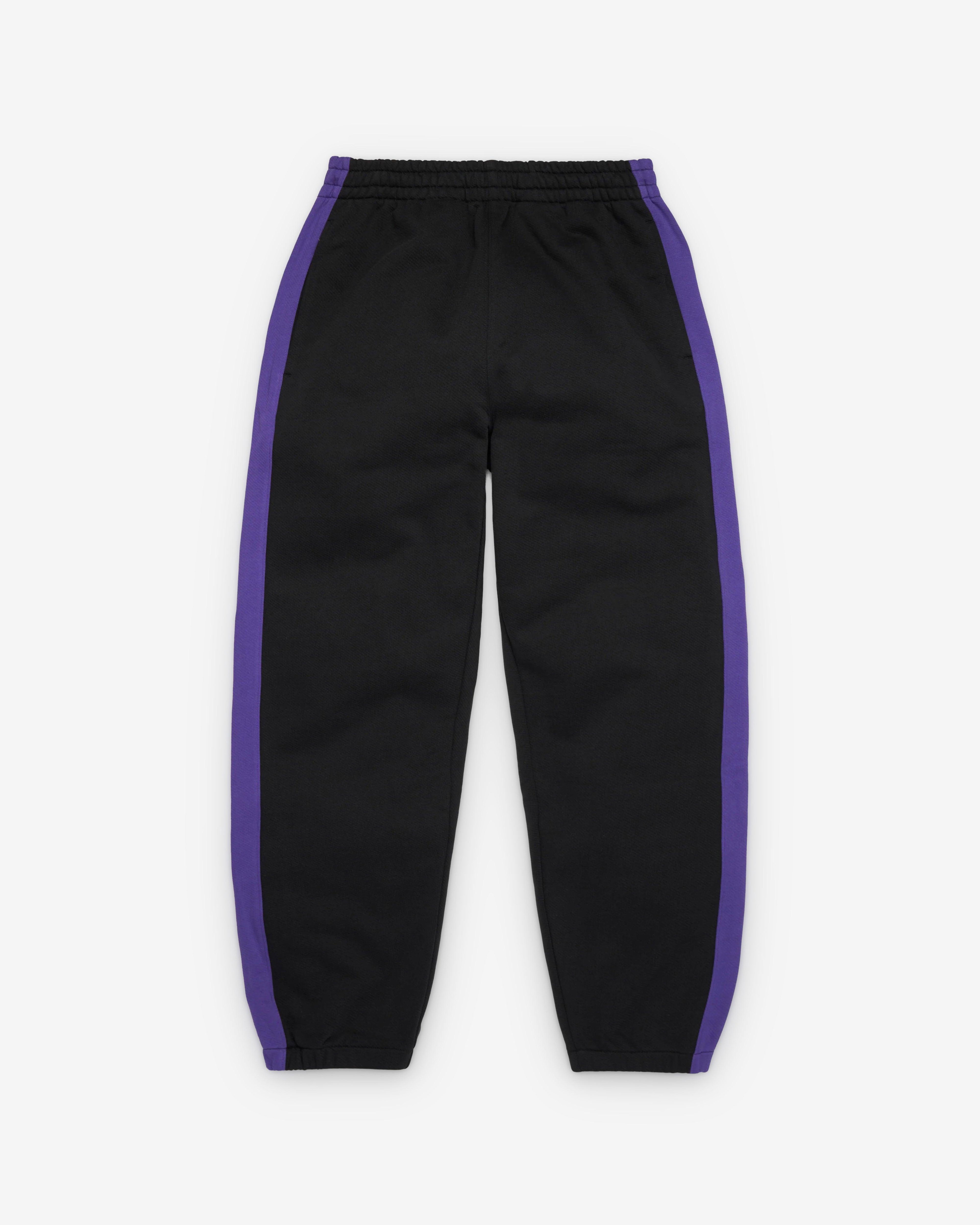 Denim Tears - Men's DT Stripe Open Hem Sweatpants - (Black) by DENIM TEARS