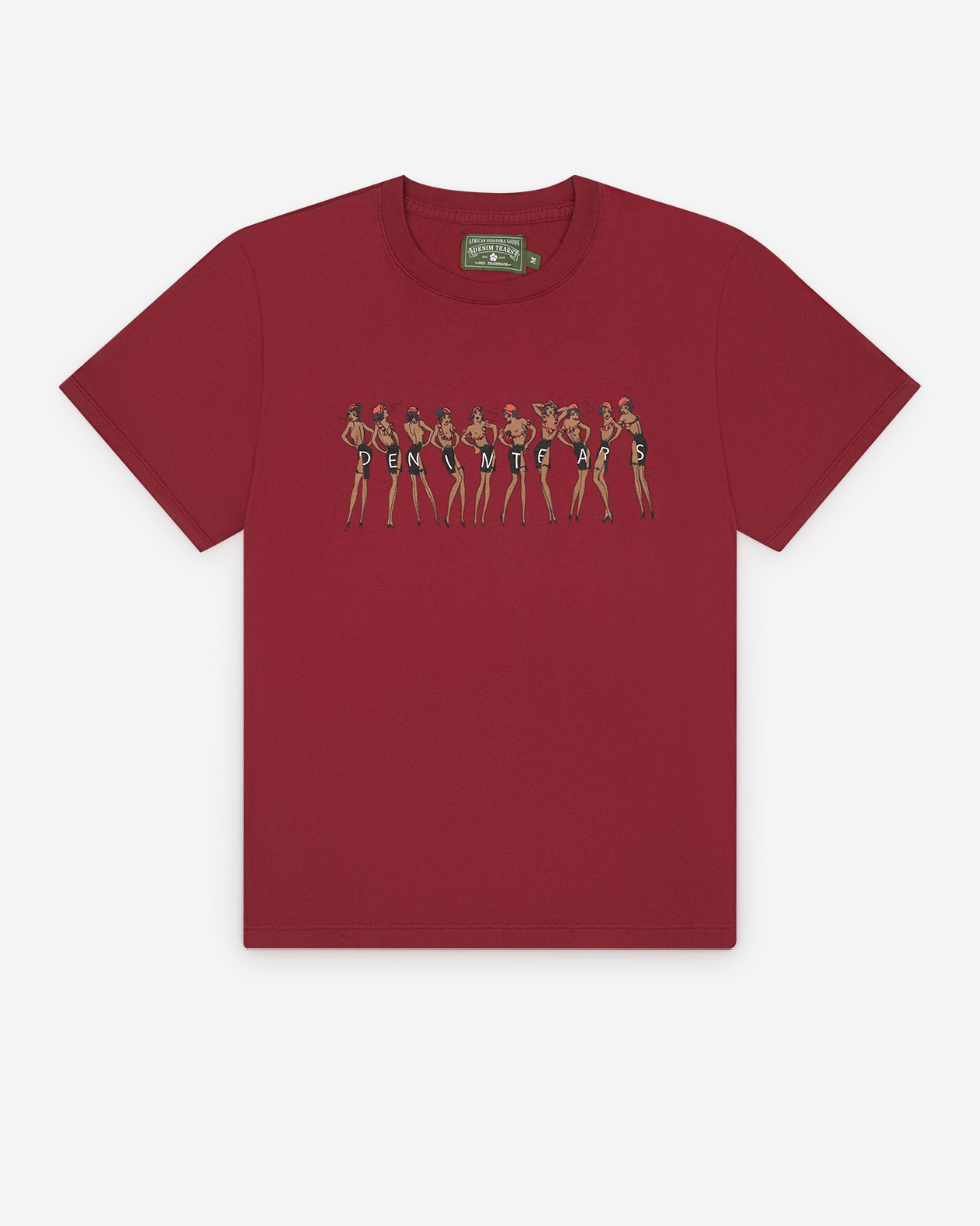 Denim Tears - Men's Dancer Tee - (Burgundy) by DENIM TEARS