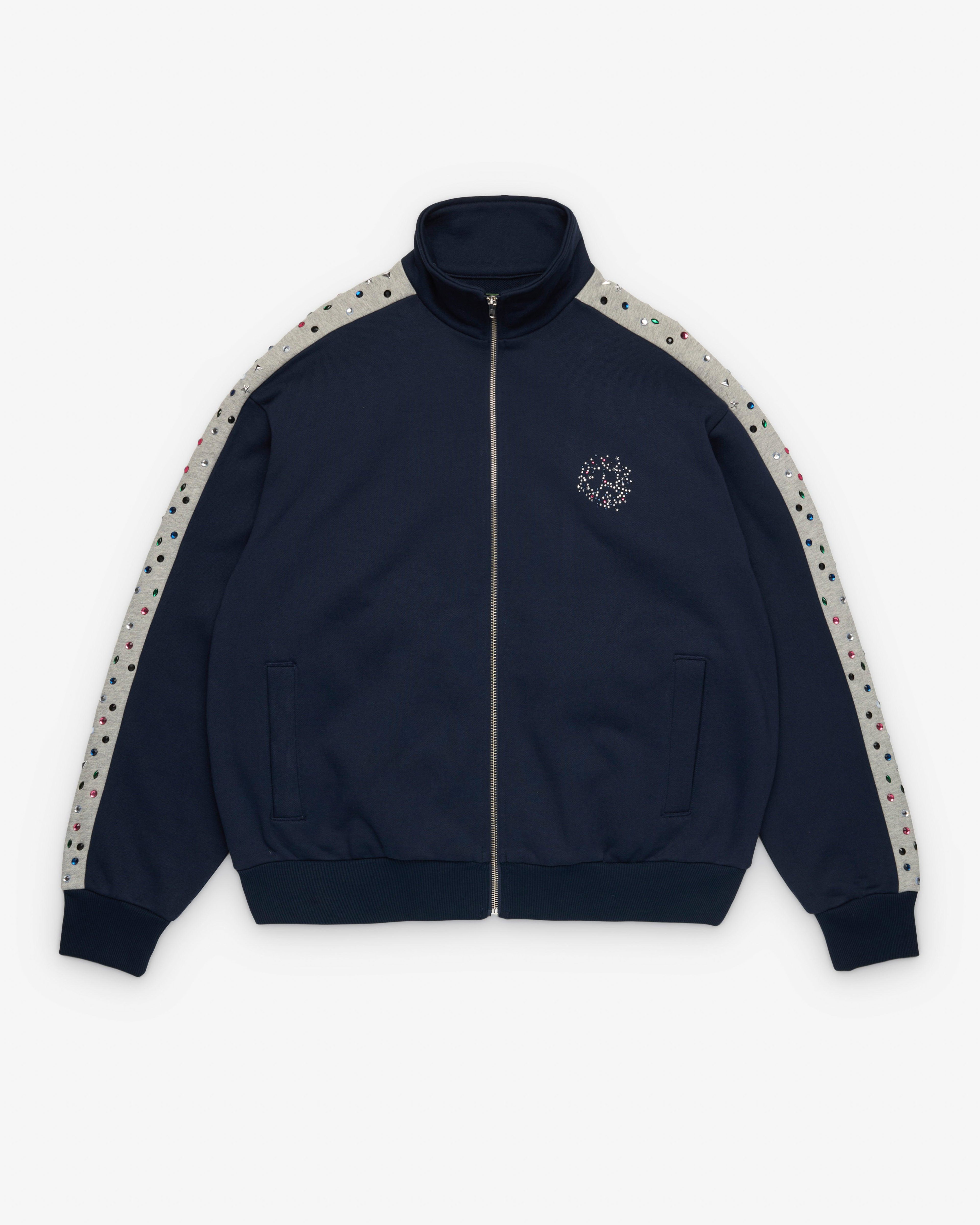 Denim Tears - Men's Denim U Luxury Track Jacket - (Navy) by DENIM TEARS