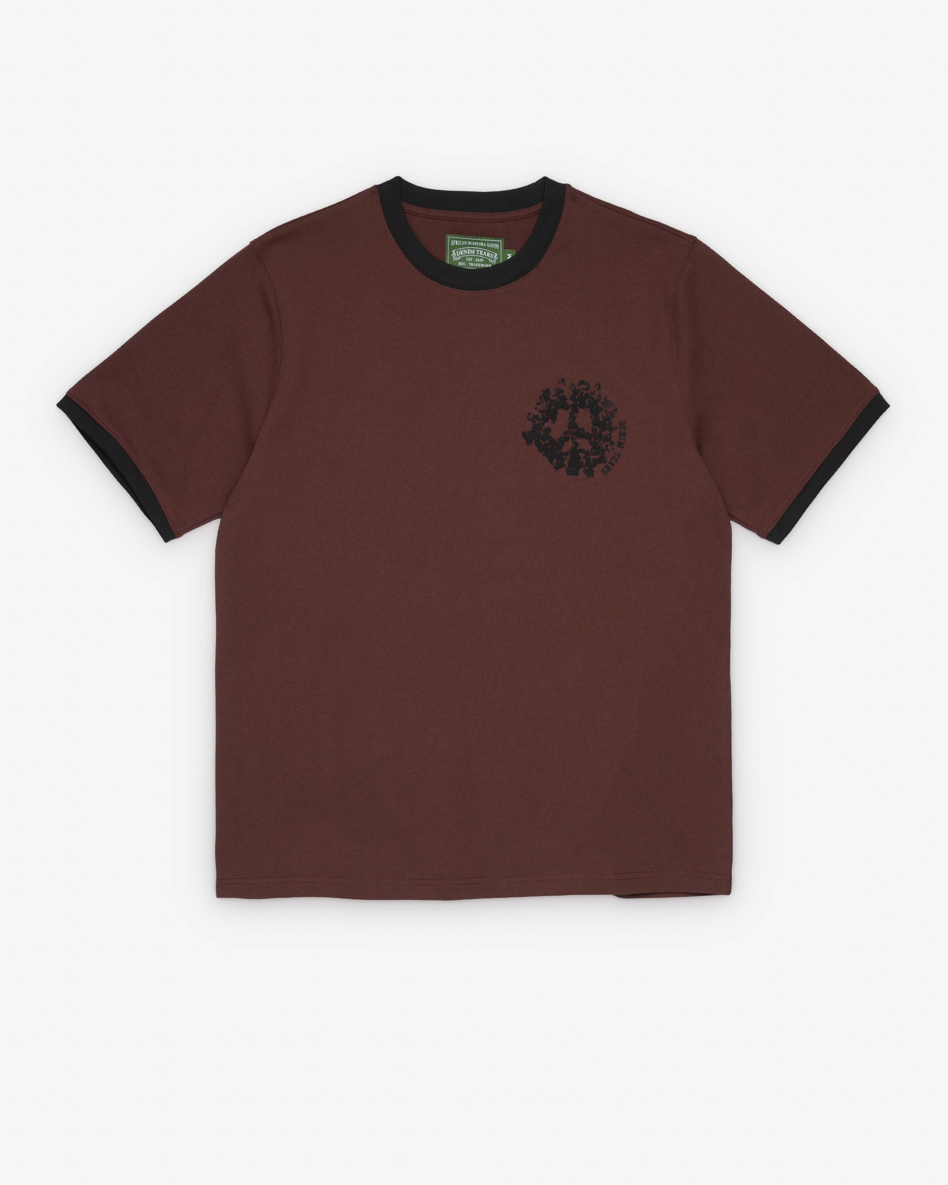 Denim Tears - Men's Denim U Ringer Tee - (Brown) by DENIM TEARS