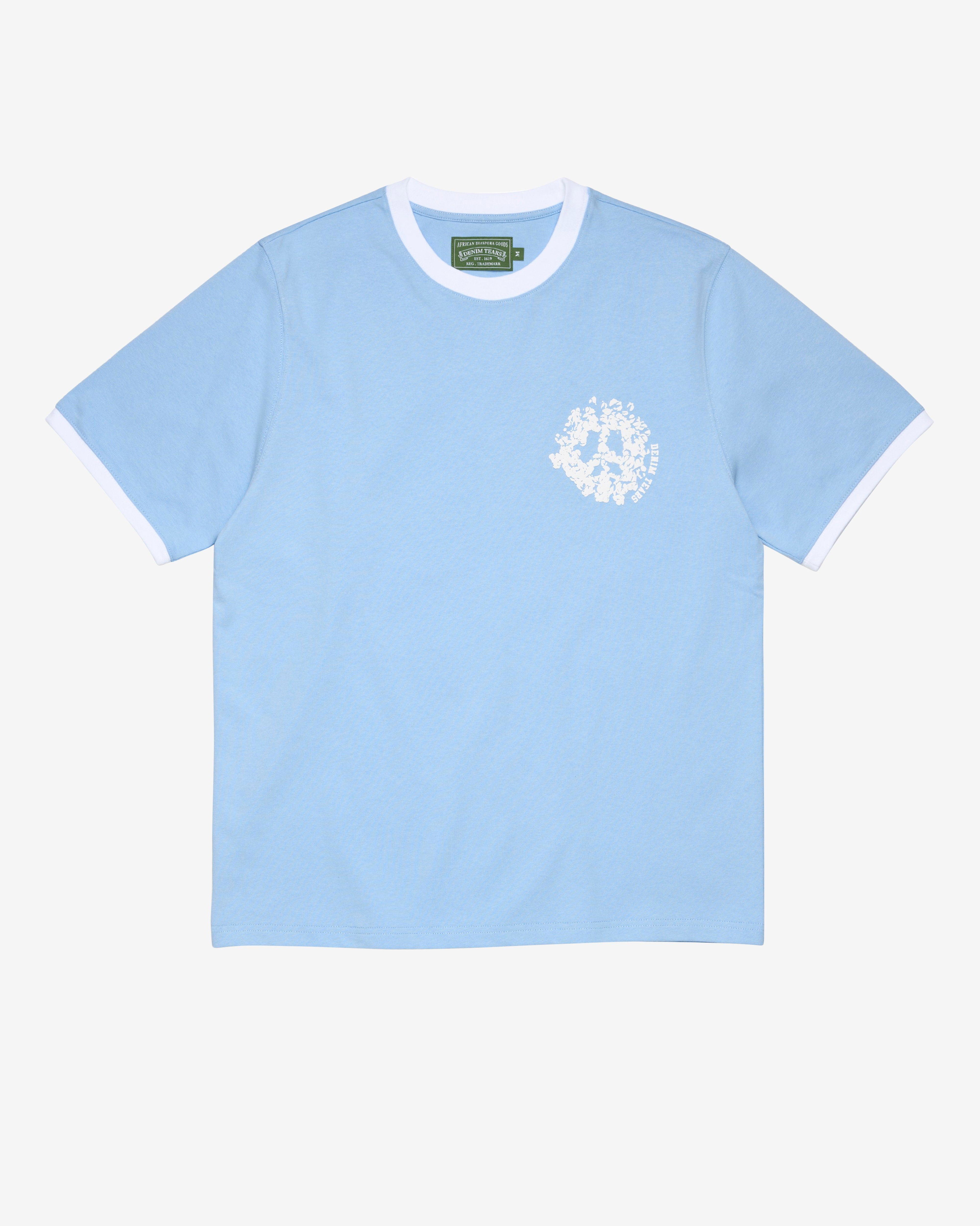 Denim Tears - Men's Denim U Ringer Tee - (Light Blue) by DENIM TEARS