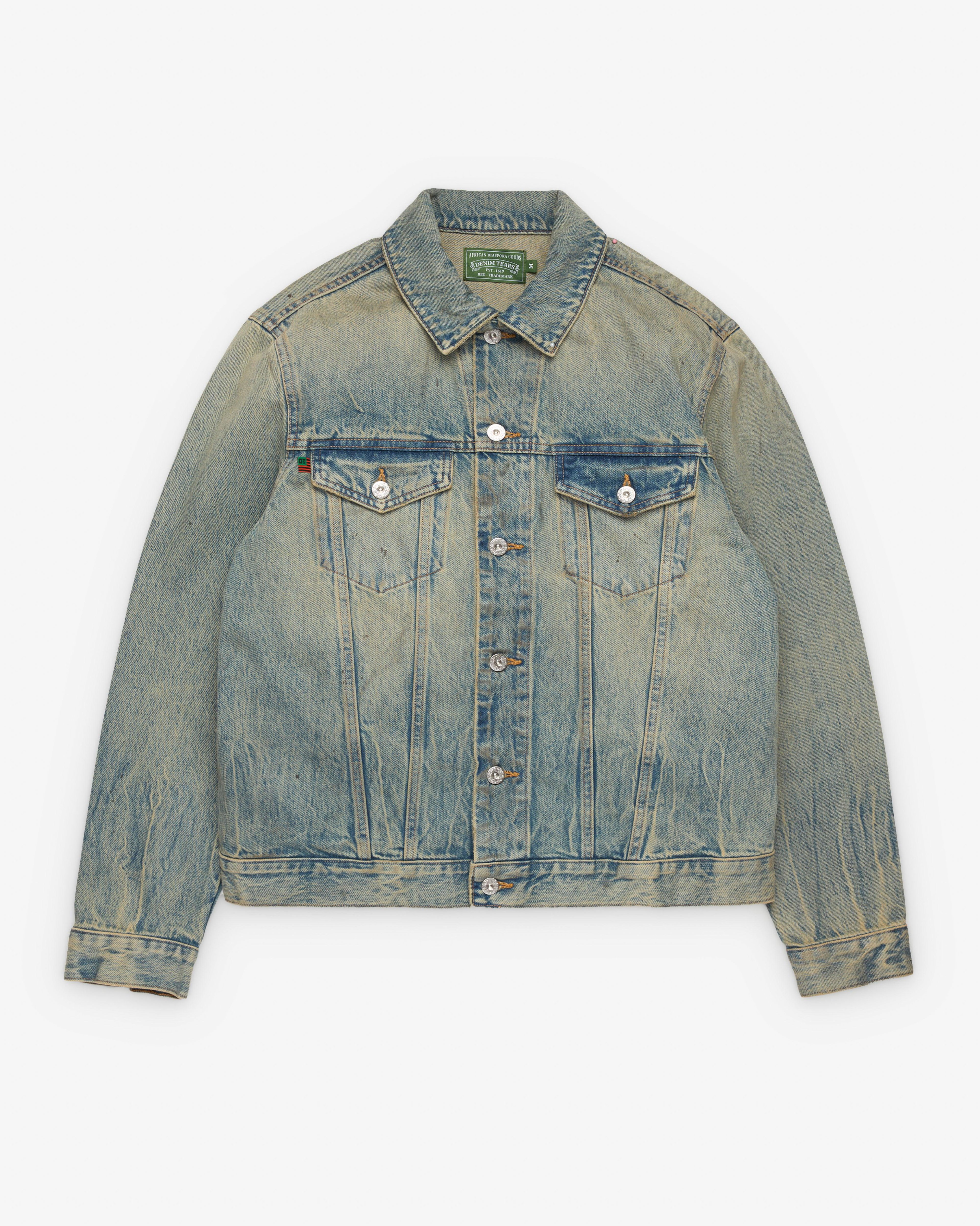 Denim Tears - Men's Dirty Wash Denim Jacket - (Dirty Wash) by DENIM TEARS