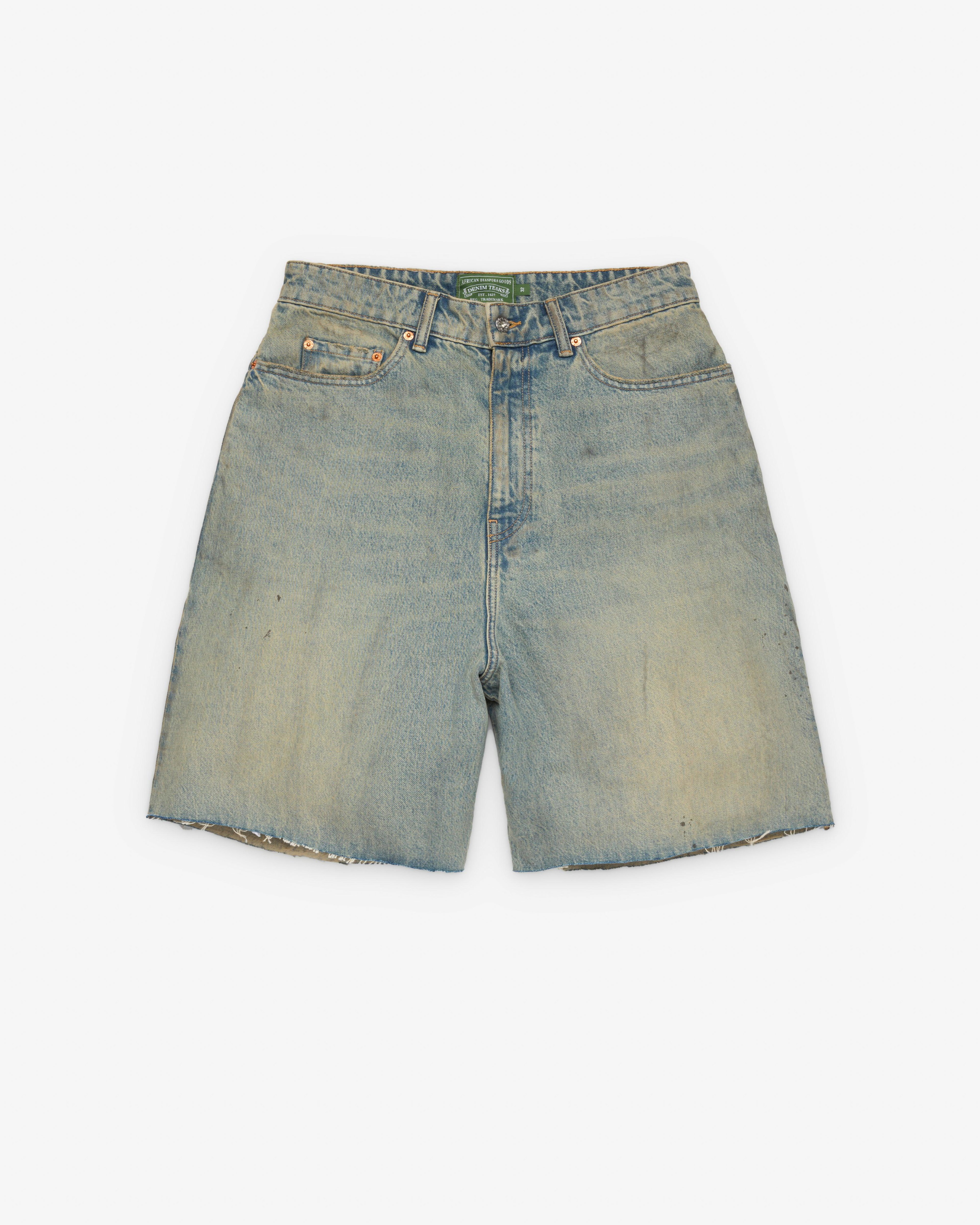 Denim Tears - Men's Dirty Wash Denim Short - (Dirty Wash) by DENIM TEARS
