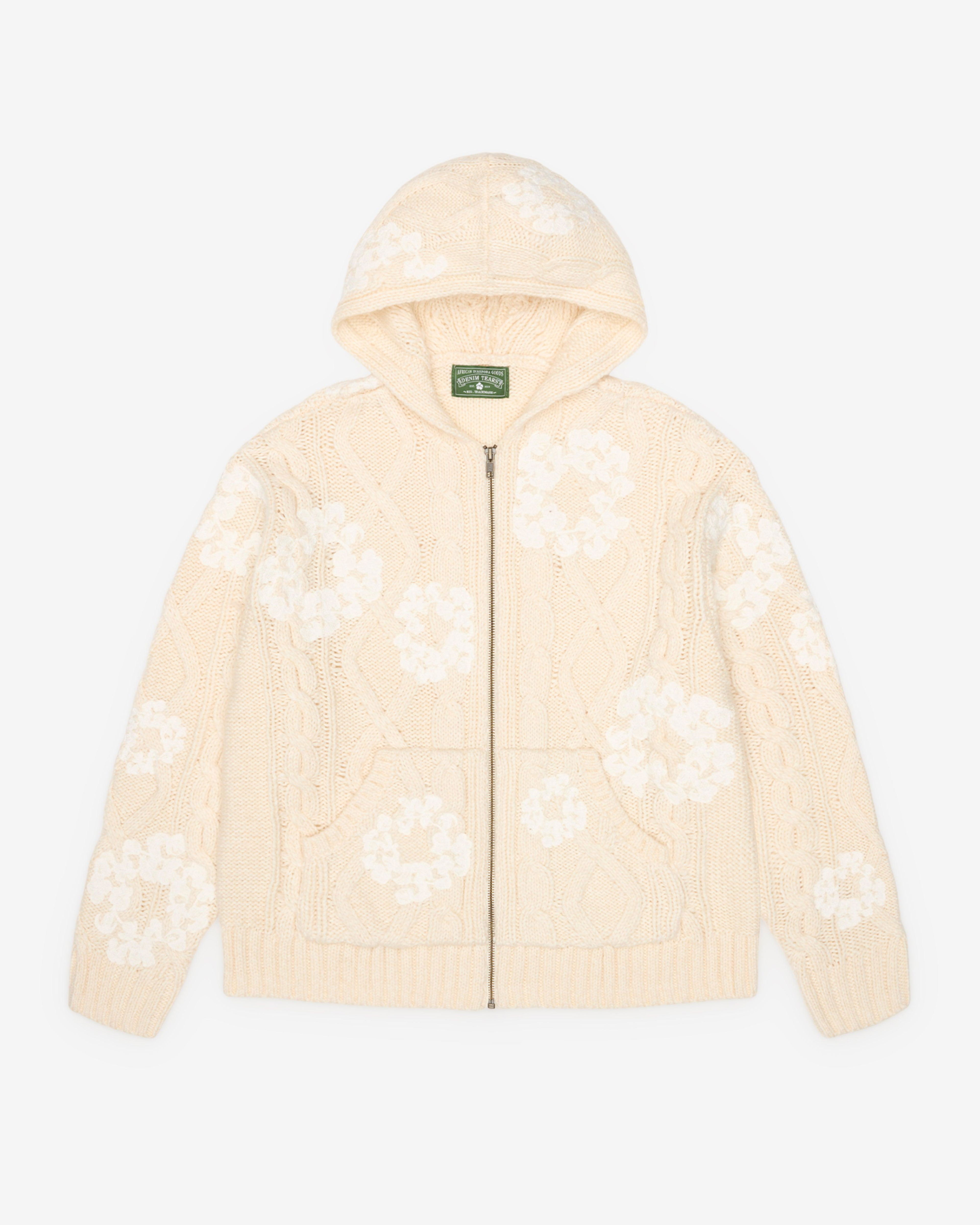 Denim Tears - Men's Fisherman Zip Up Sweat - (Cream) by DENIM TEARS