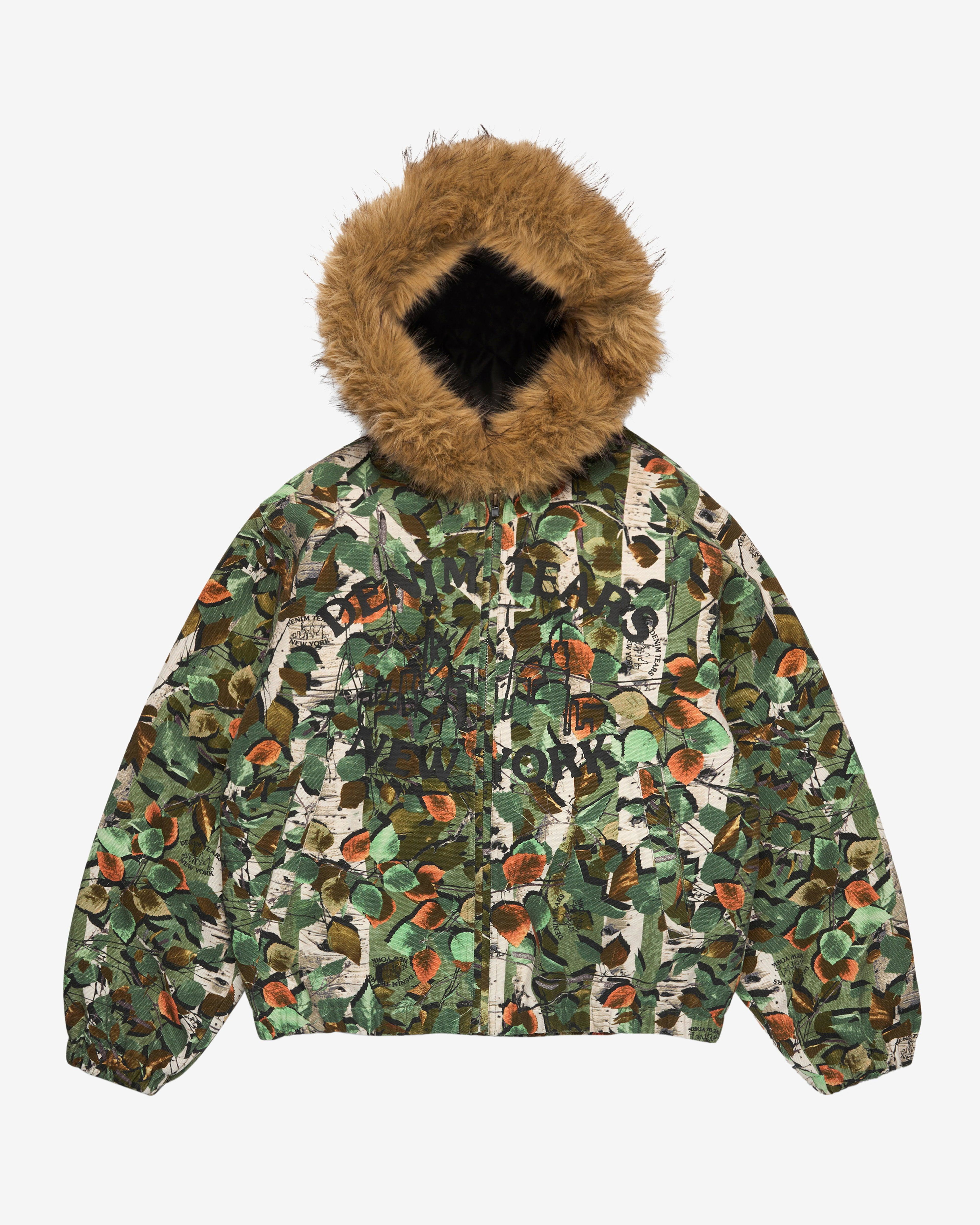 Denim Tears - Men's Hooded Work Jacket - (Green / Camo) by DENIM TEARS