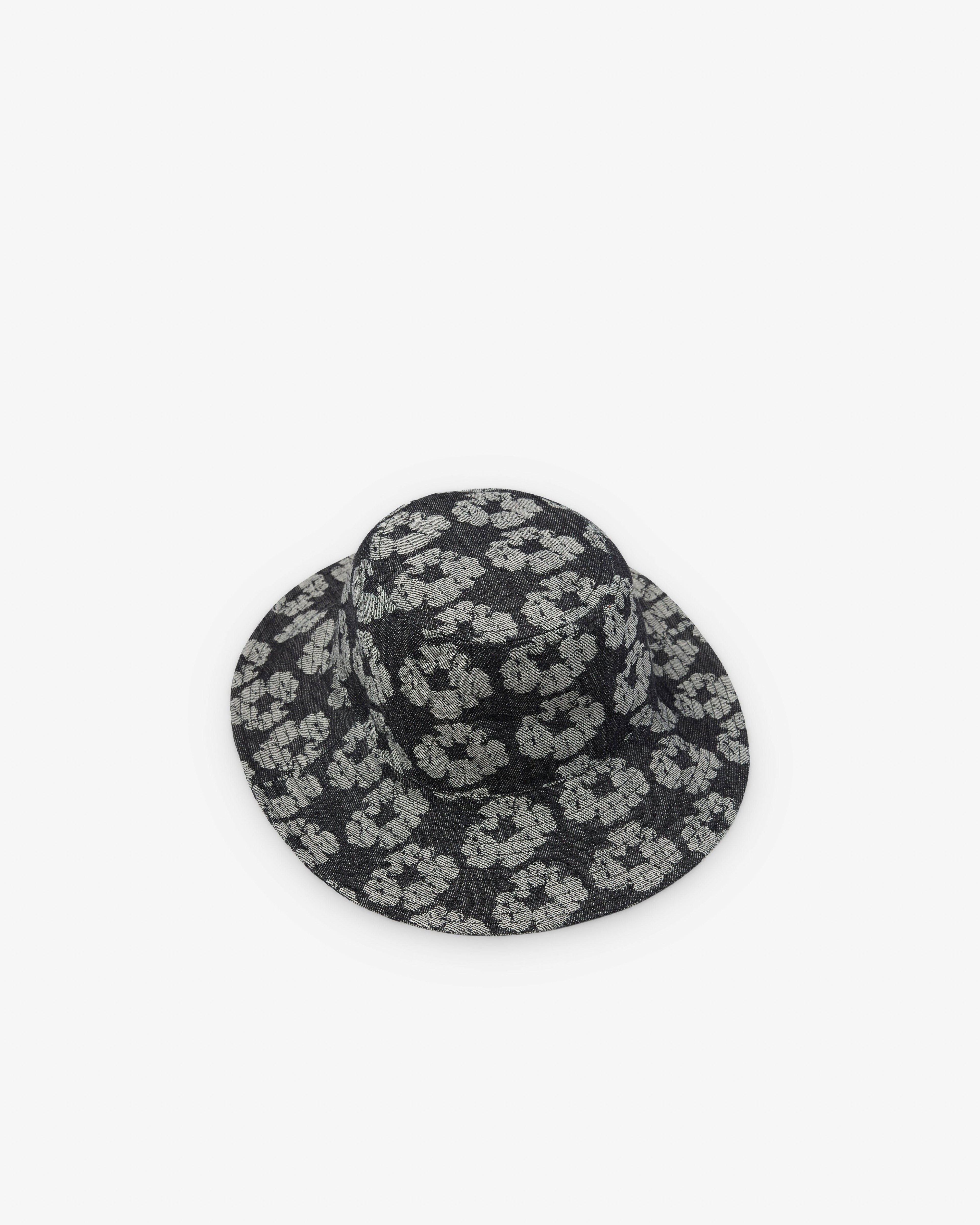 Denim Tears - Men's Jacquard Wreath Bucket Hat - (Washed Black) by DENIM TEARS