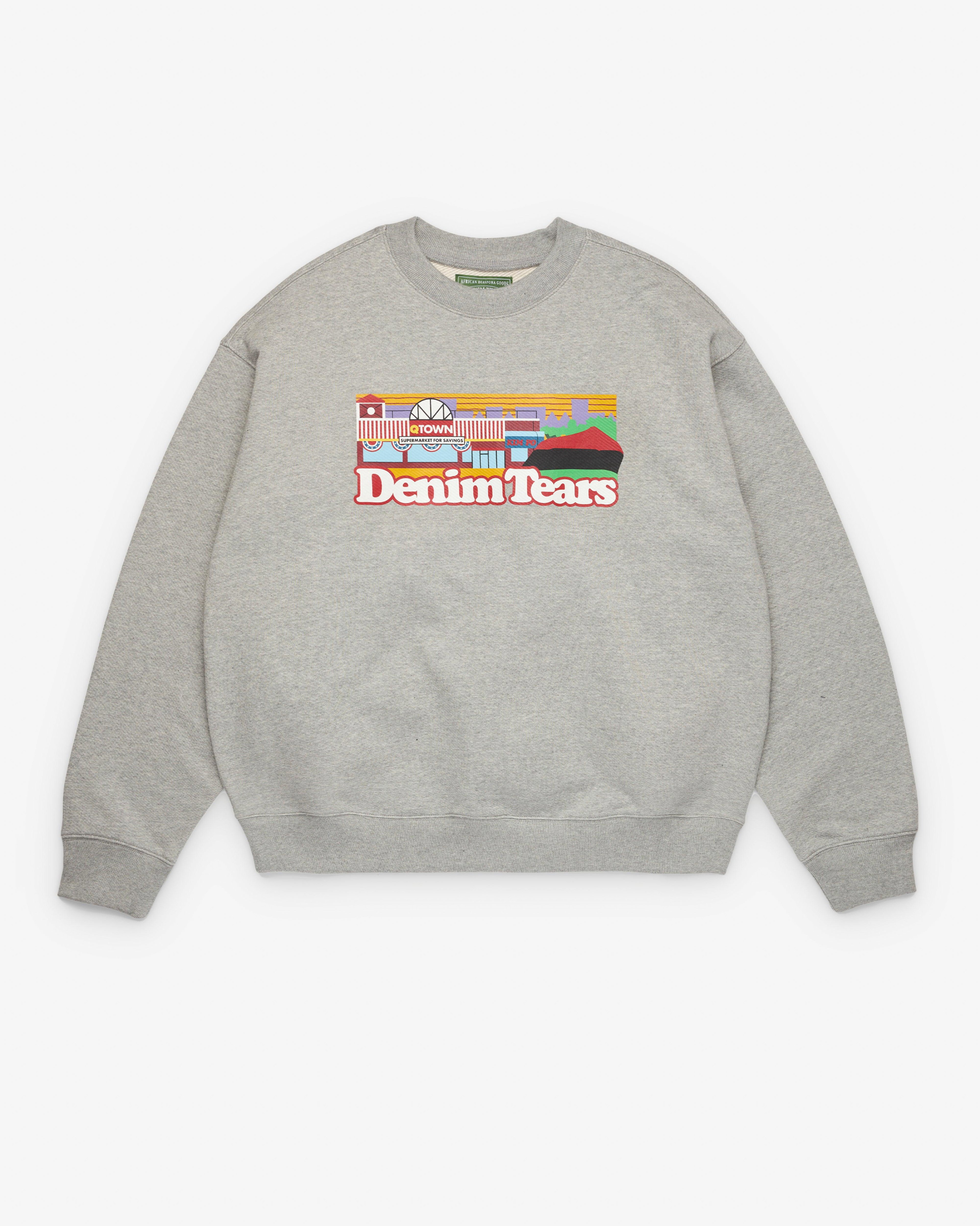 Denim Tears - Men's LL Tears Crewneck - (Grey) by DENIM TEARS