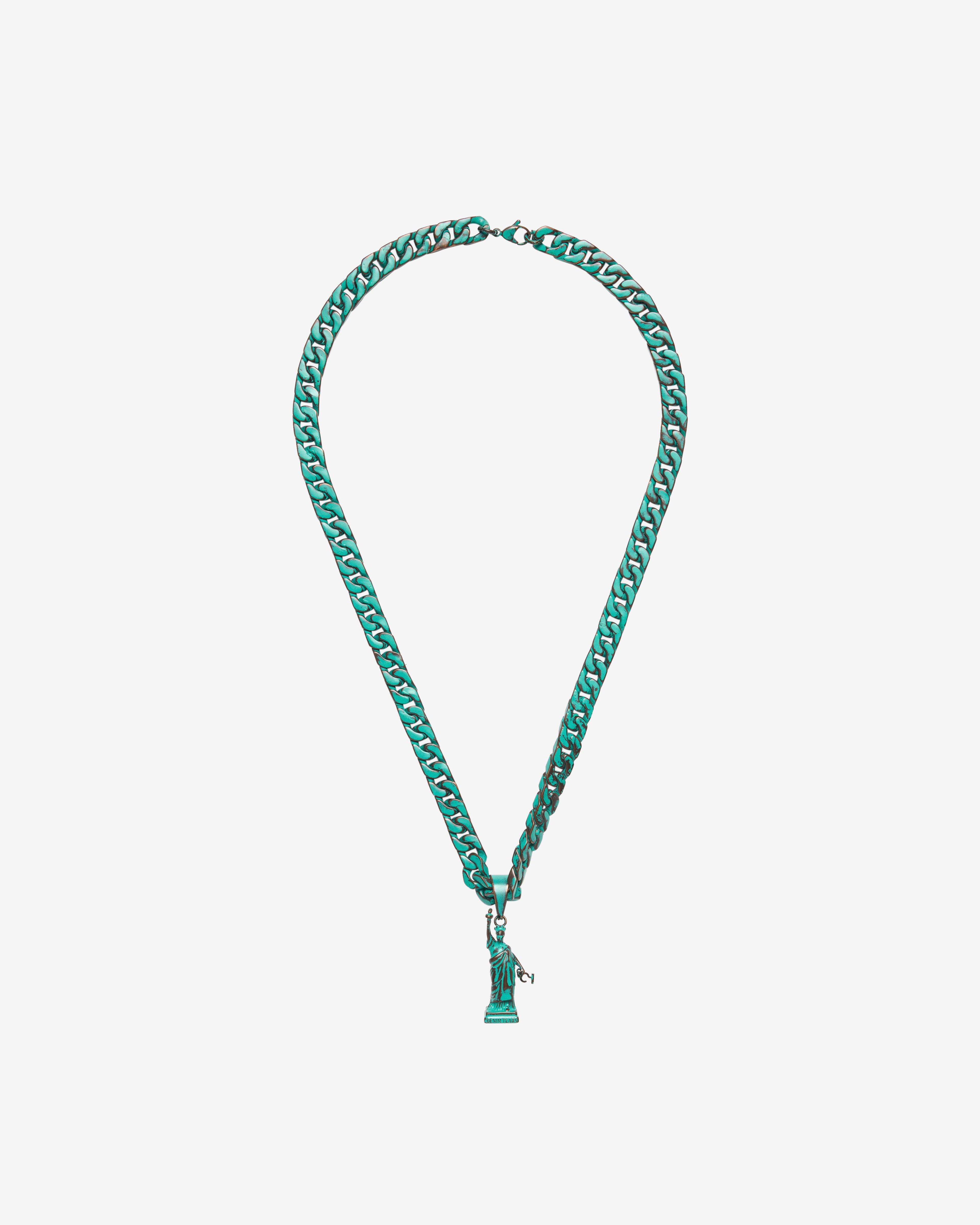 Denim Tears - Men's Liberty Necklace - (Green) by DENIM TEARS