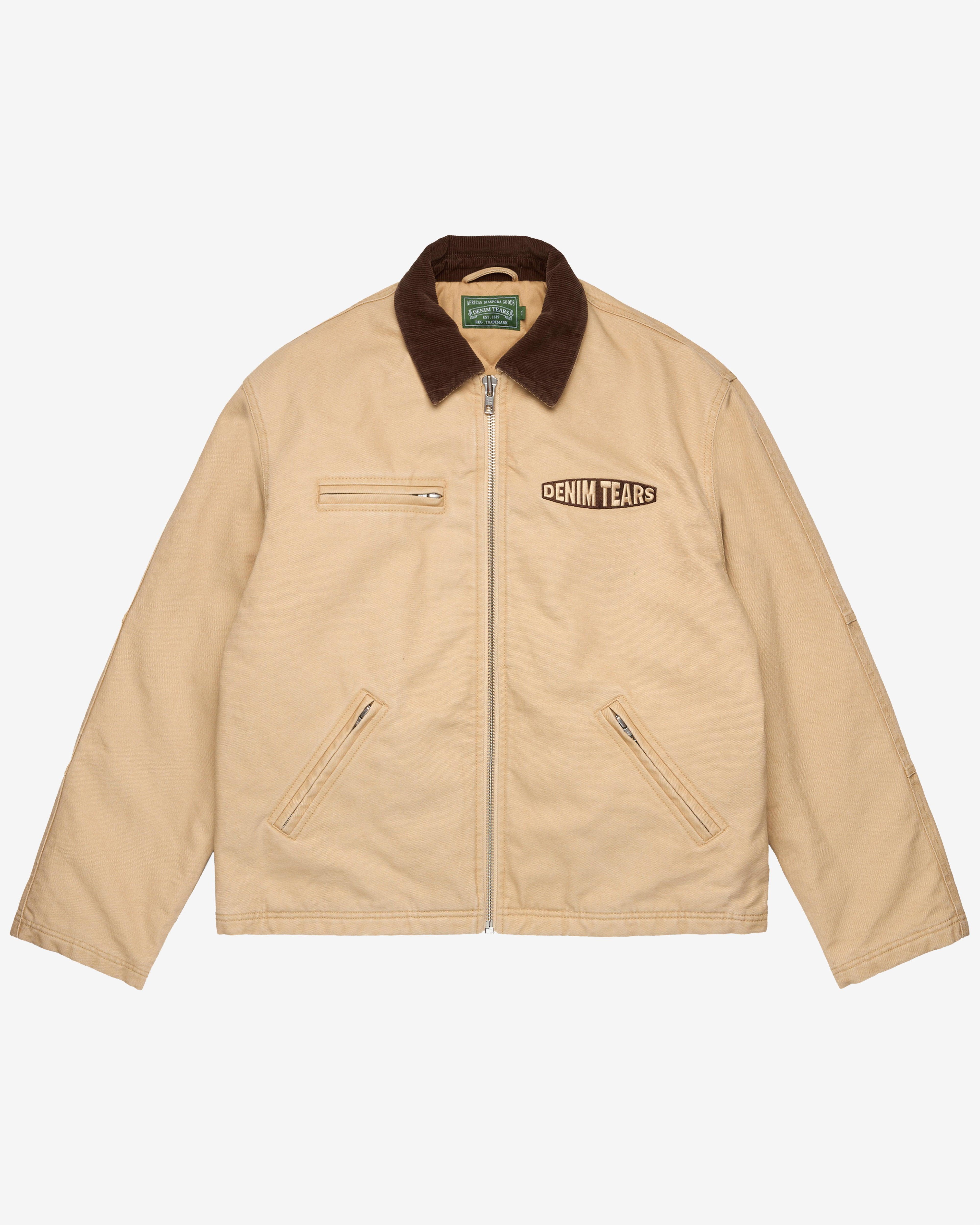 Denim Tears - Men's Liberty Star Workwear Jacket - (Khaki) by DENIM TEARS