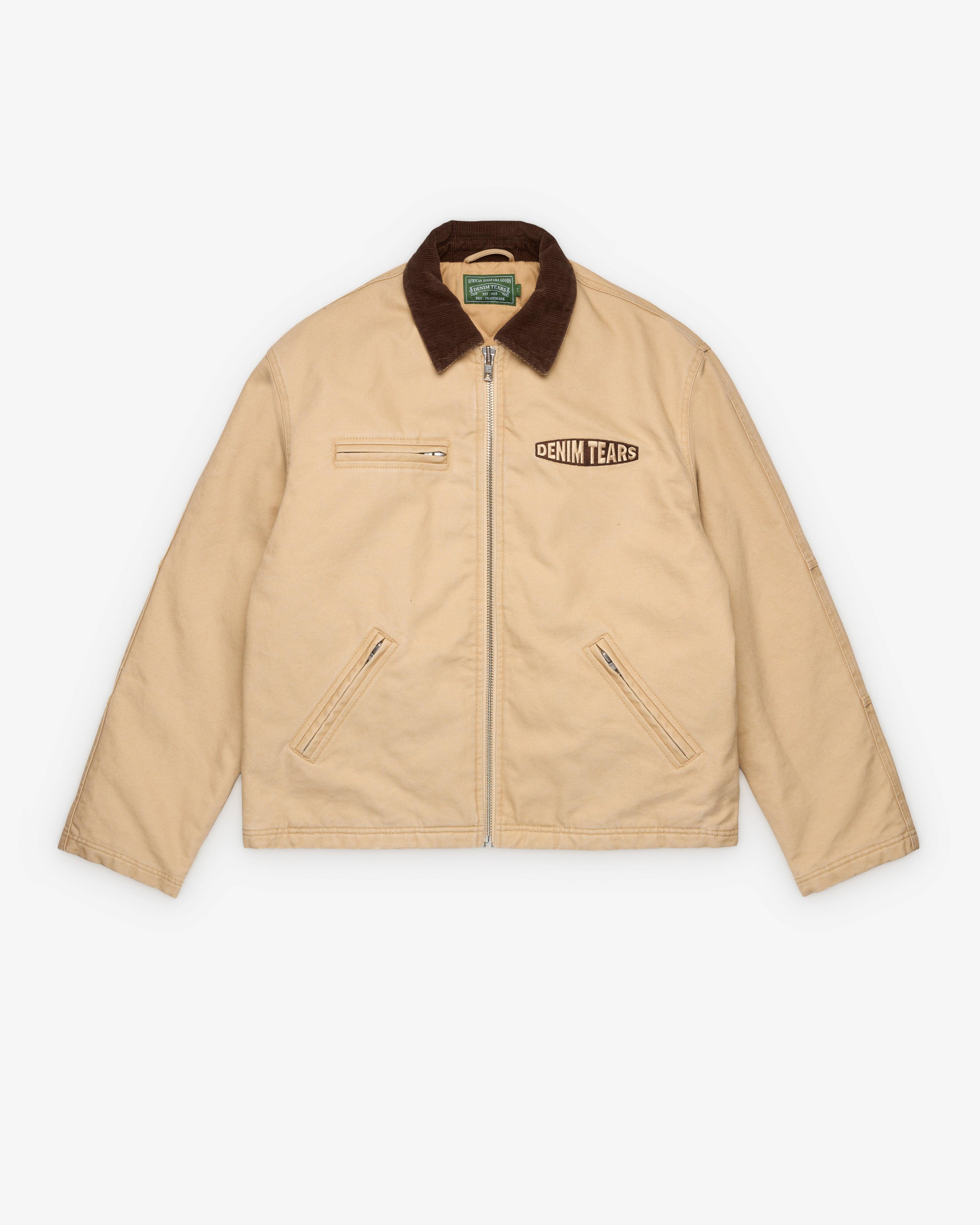 Denim Tears - Men's Liberty Star Workwear Jacket - (Khaki) by DENIM TEARS