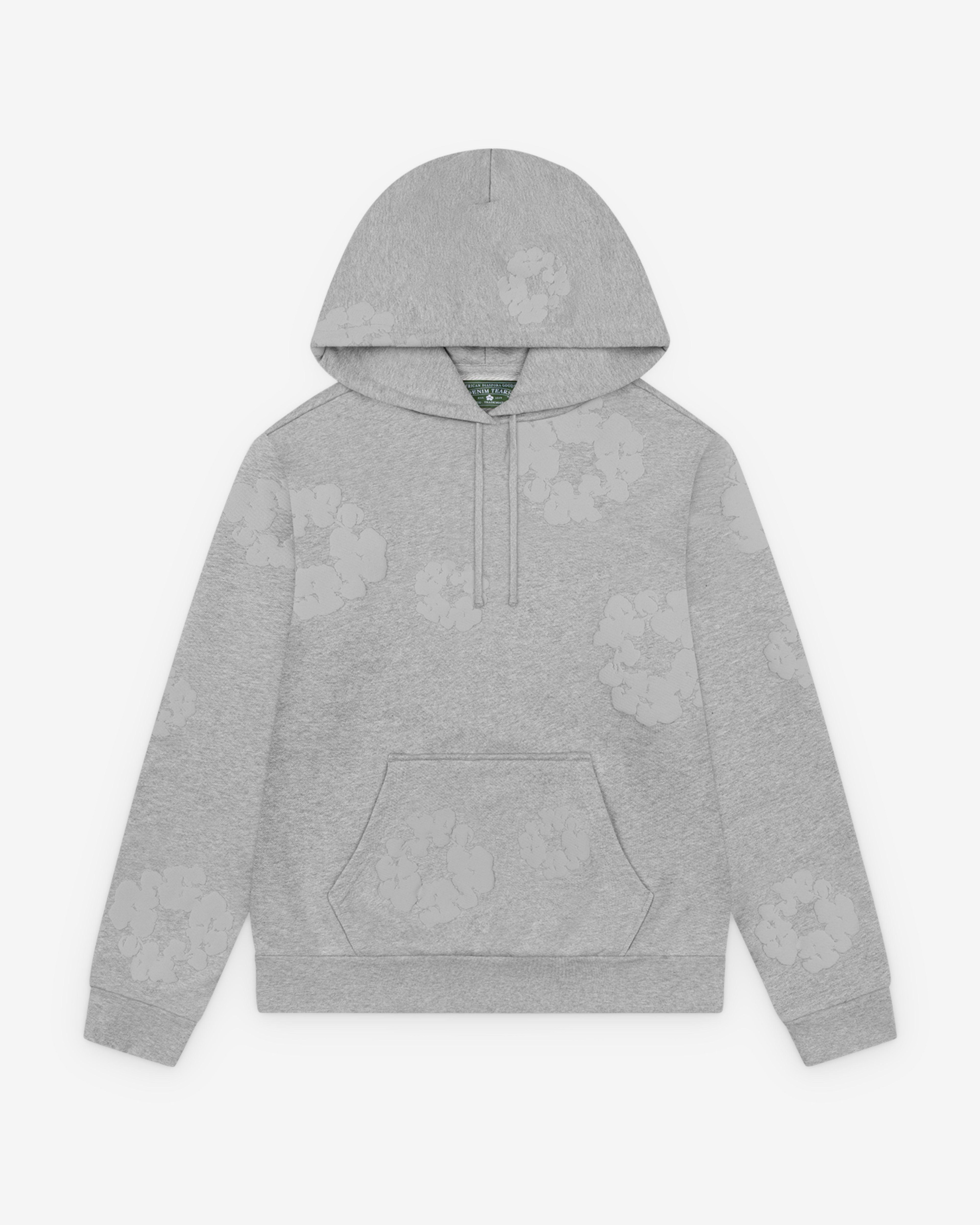 Denim Tears - Men's Mono Wreath Hoodie - (Grey) by DENIM TEARS