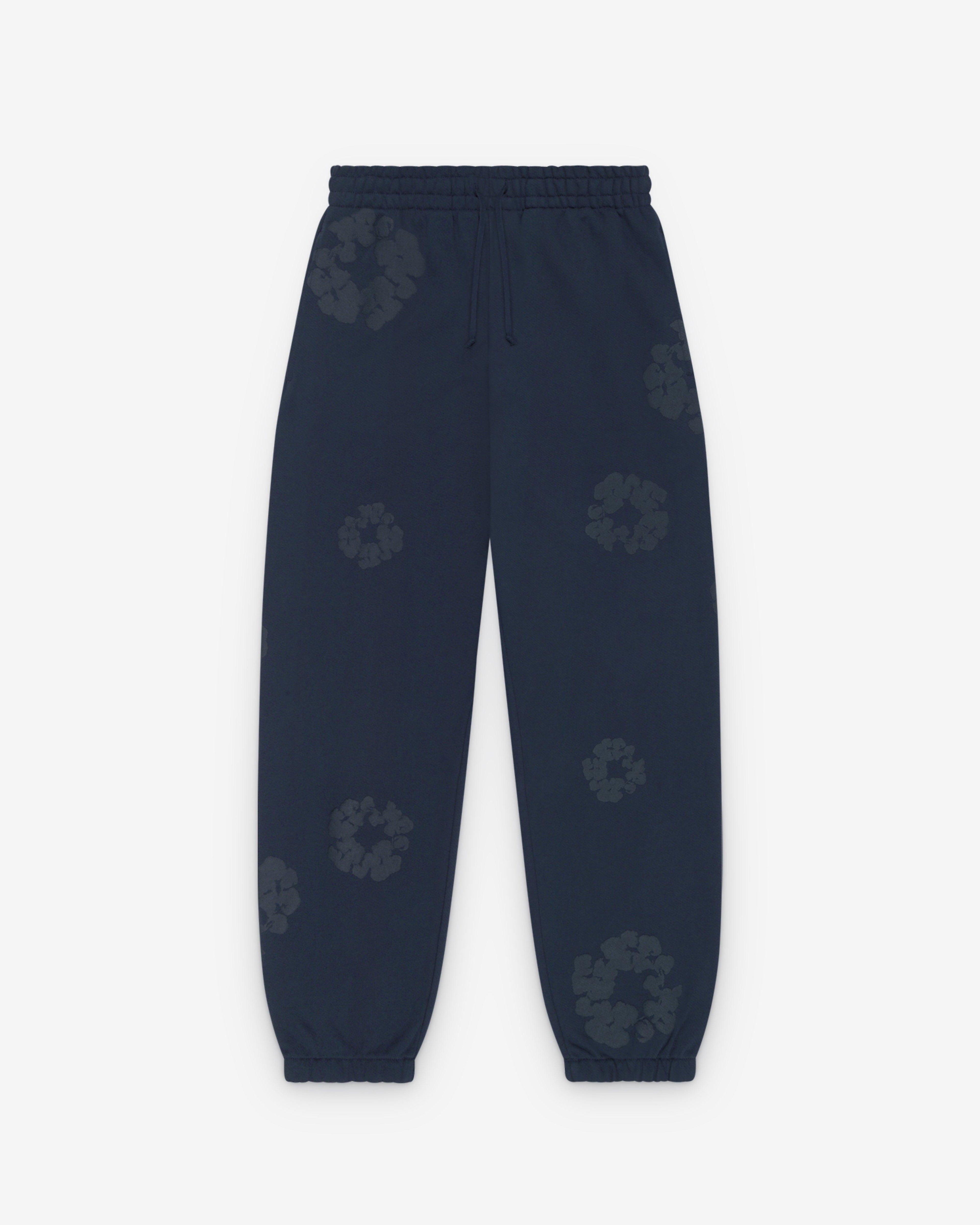 Denim Tears - Men's Mono Wreath Sweatpant - (Navy) by DENIM TEARS