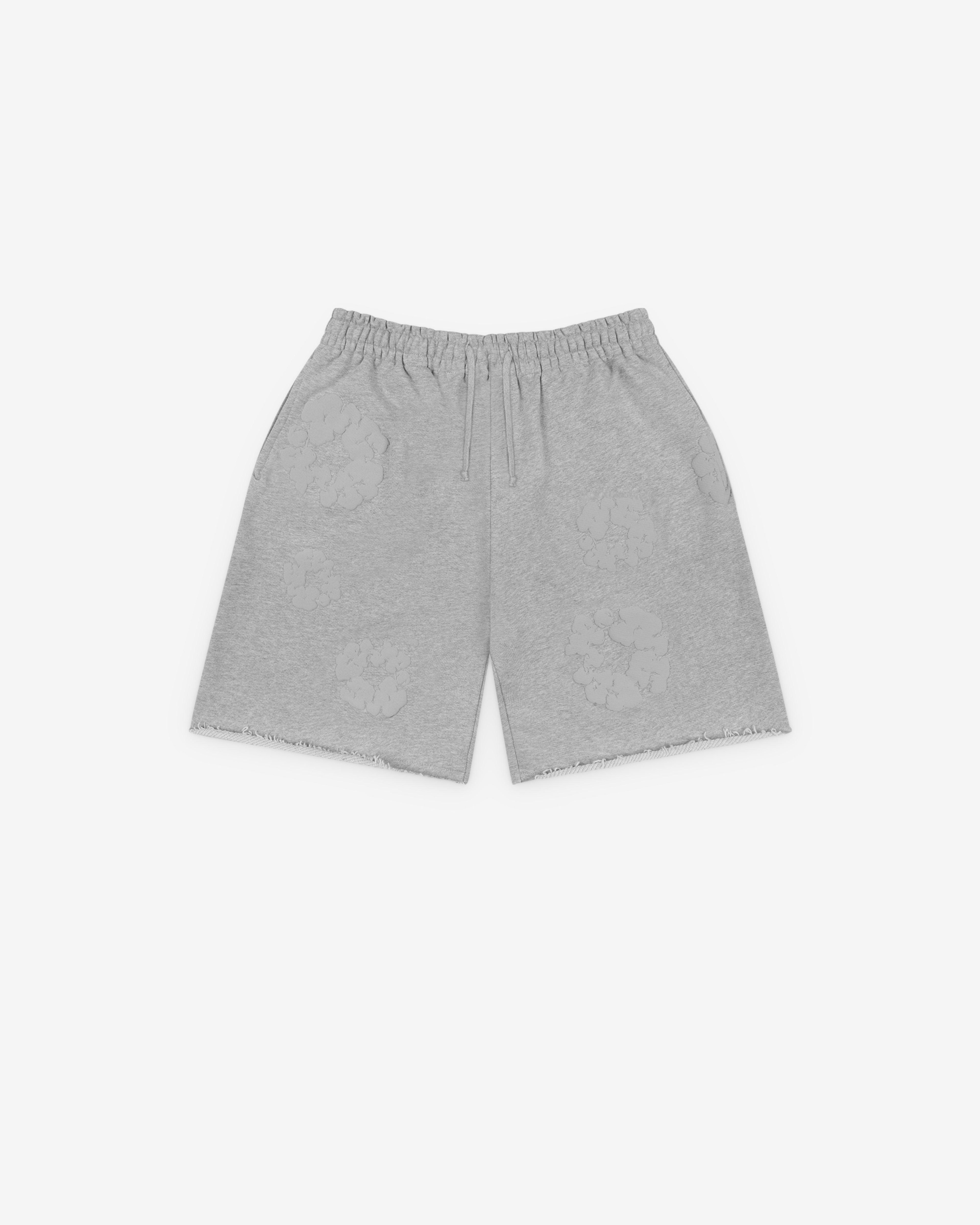 Denim Tears - Men's Mono Wreath Sweatshort - (Grey) by DENIM TEARS