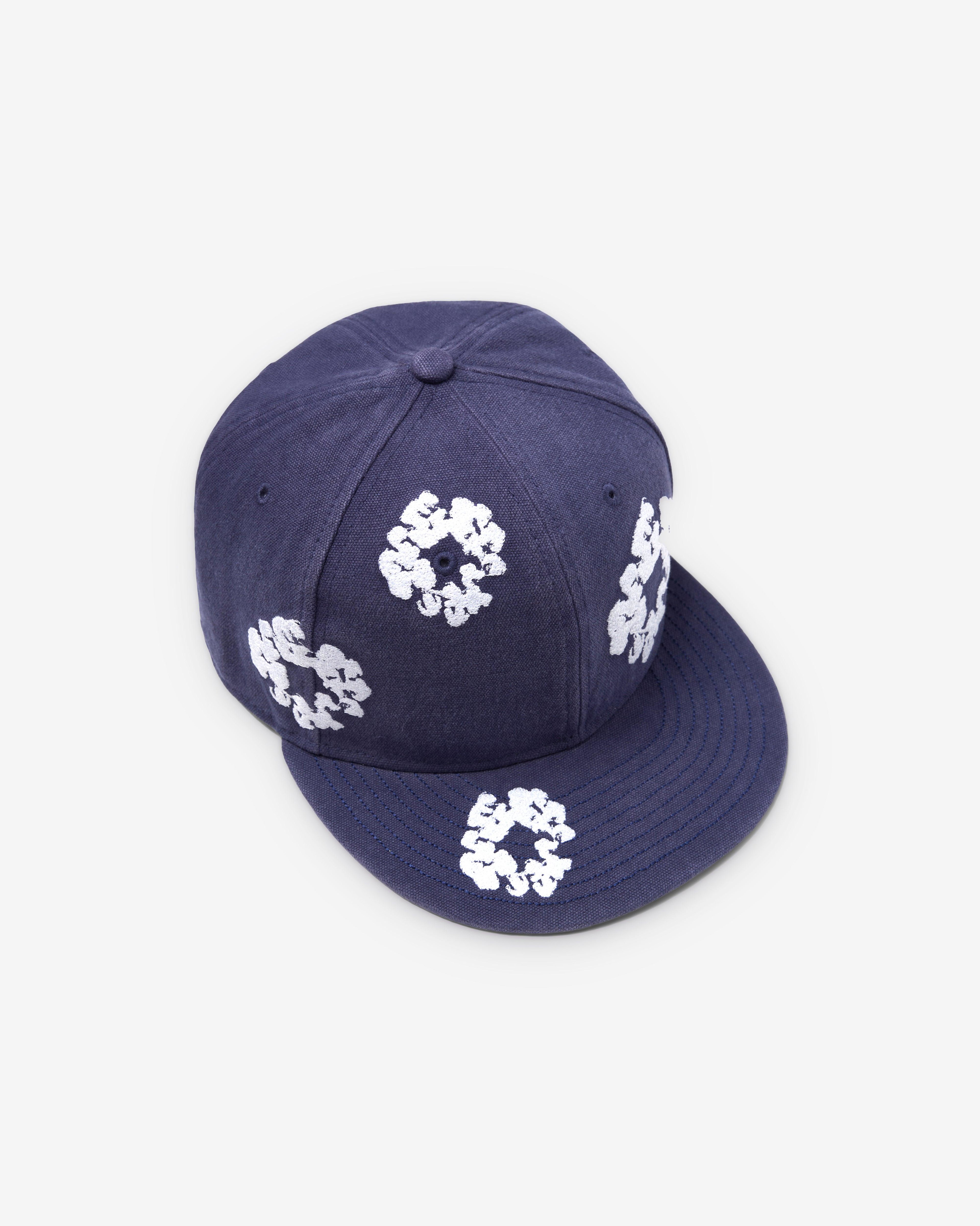 Denim Tears - Men's New Era Cotton Wreath 59/50 Fitted Cap - (Navy) by DENIM TEARS