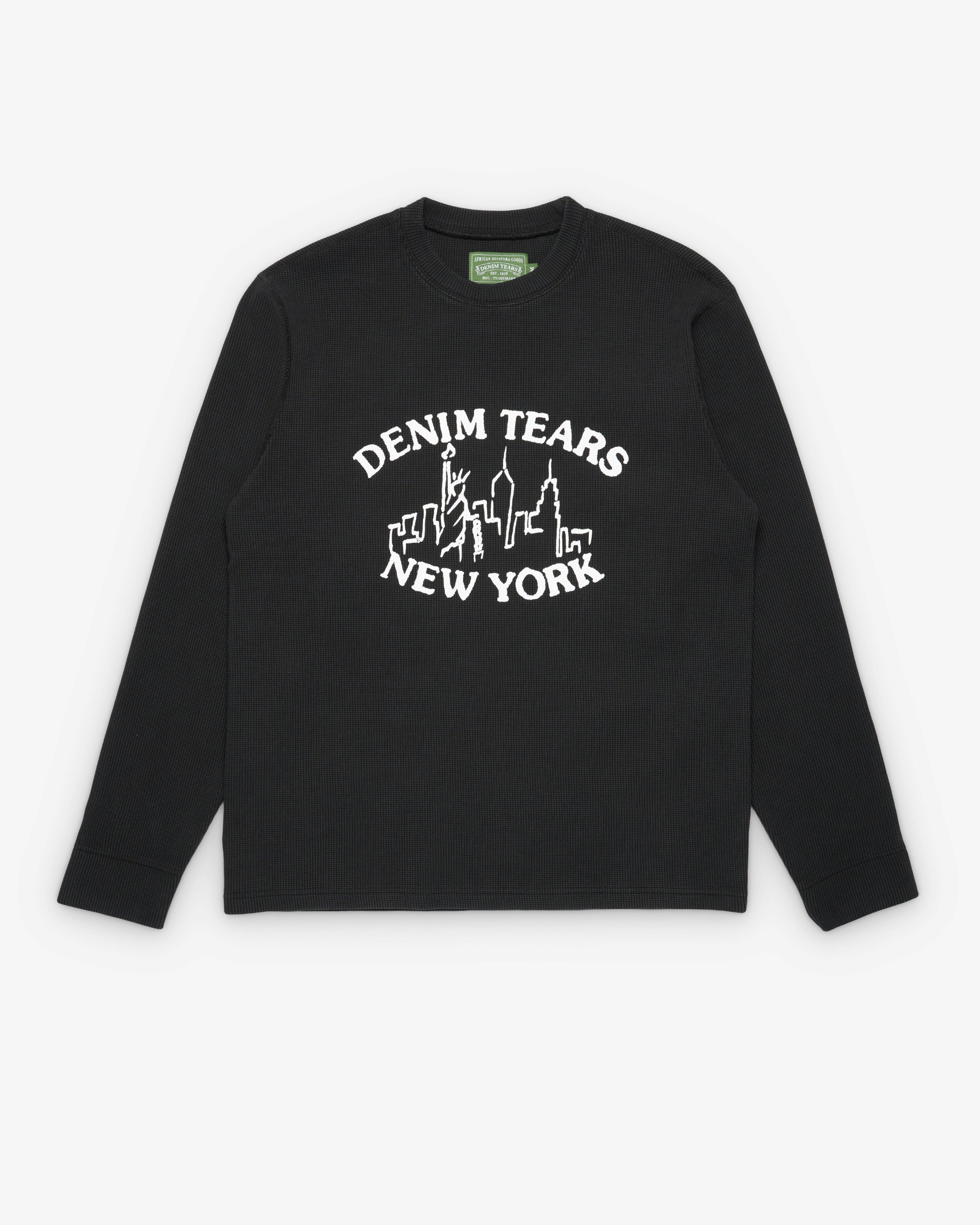 Denim Tears - Men's Oxidized Cotton Wreath Thermal - (Black) by DENIM TEARS