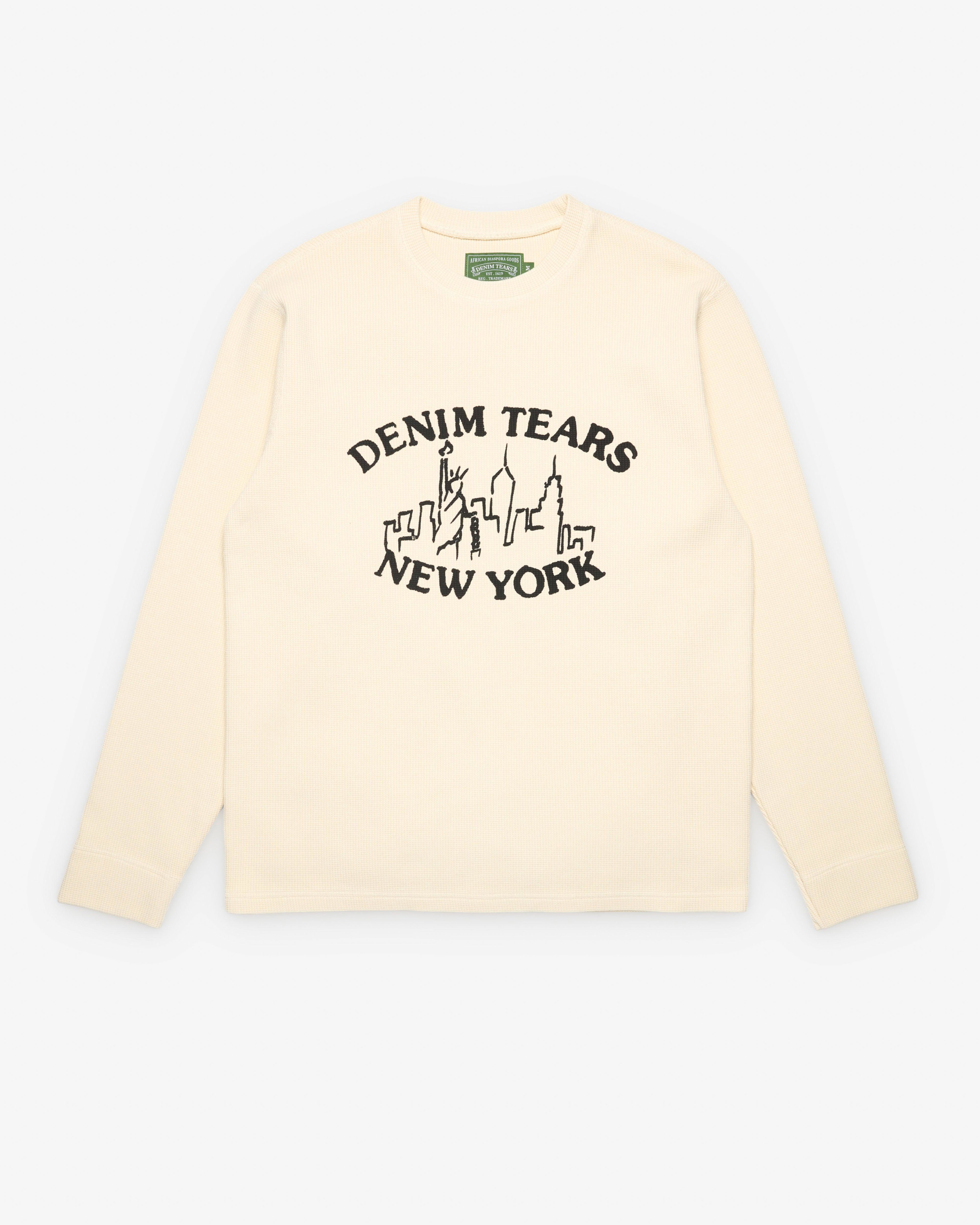 Denim Tears - Men's Oxidized Cotton Wreath Thermal - (Oatmeal) by DENIM TEARS