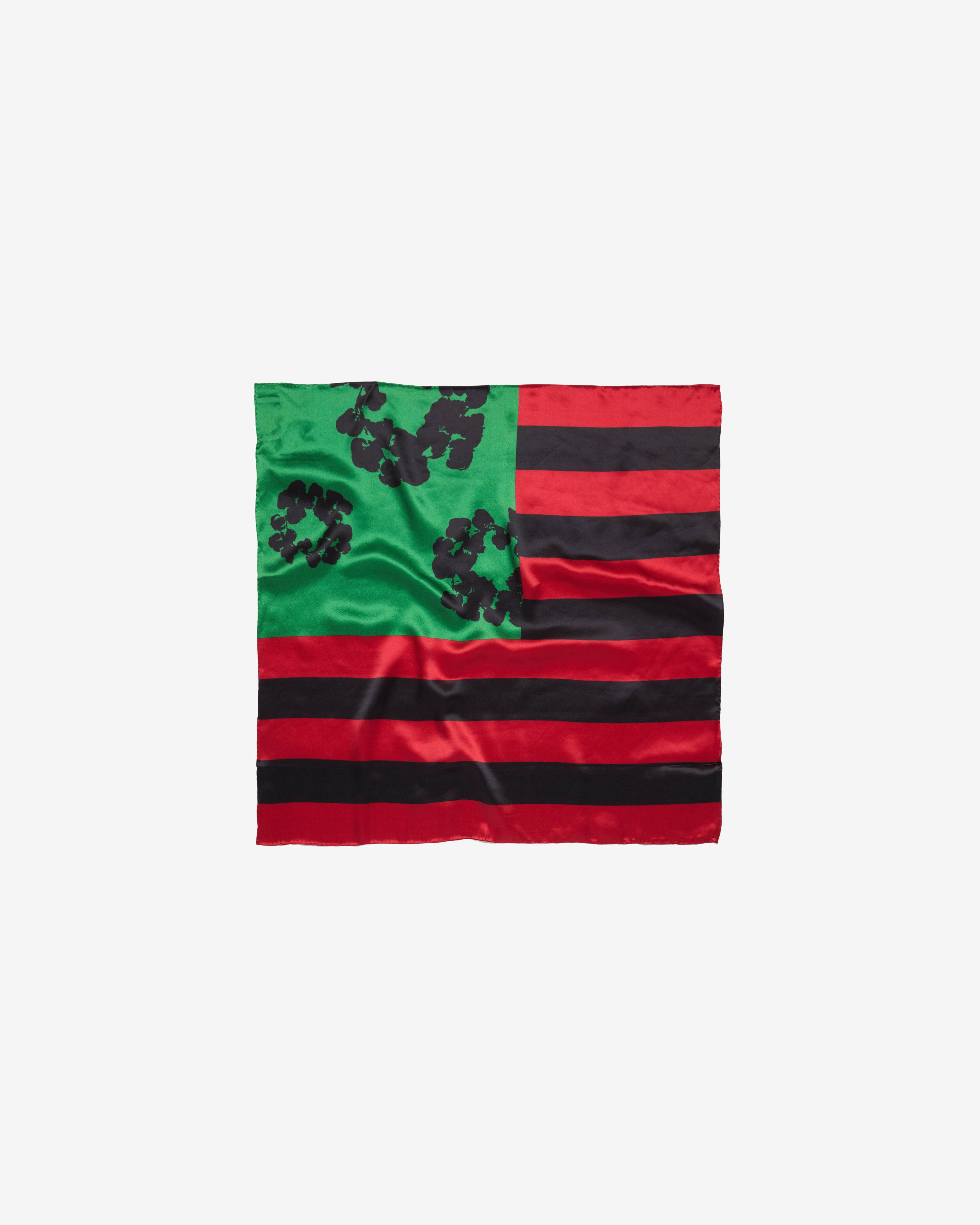 Denim Tears - Men's Pan African Wreath Flag Scarf - (Red/Black/Green) by DENIM TEARS