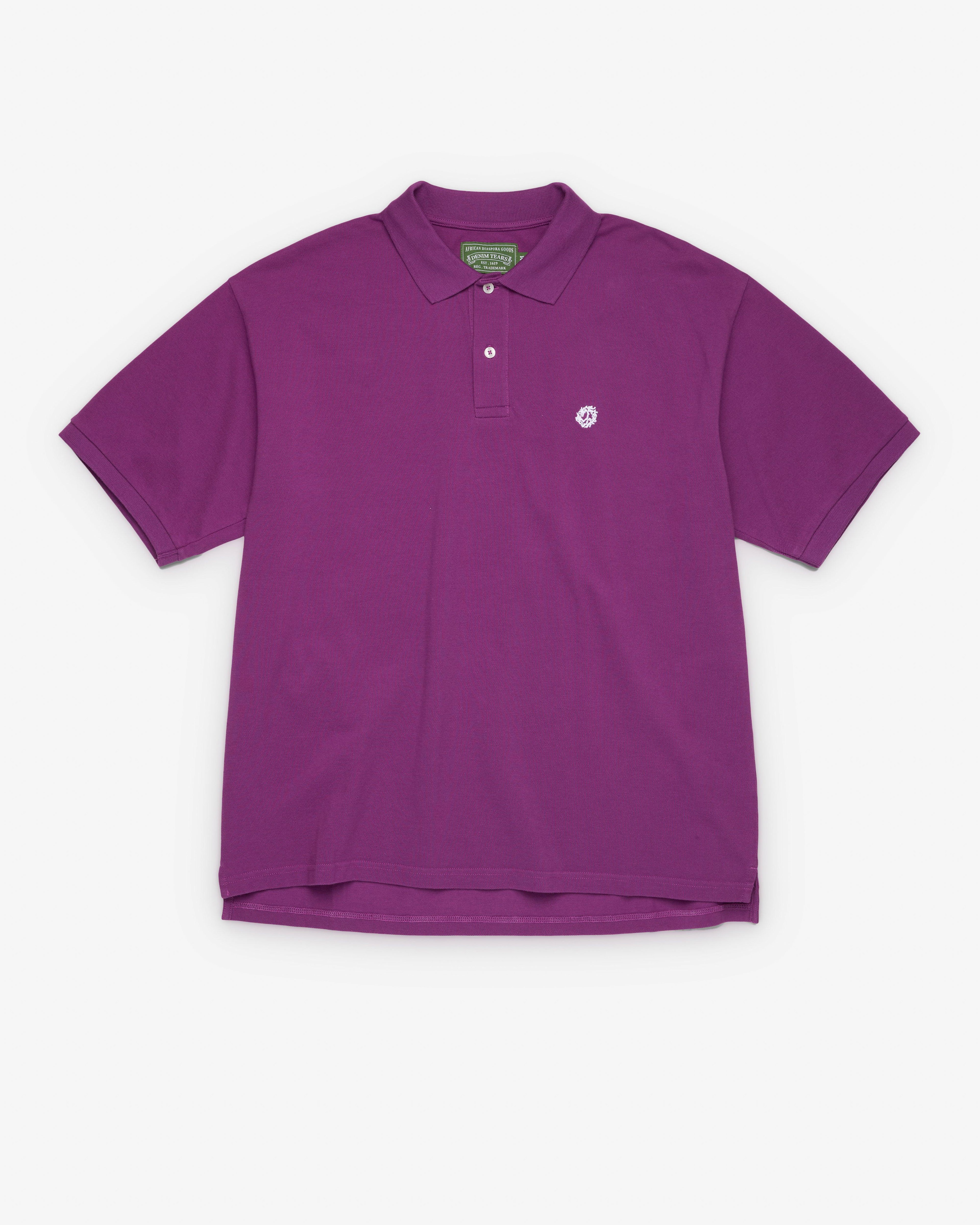 Denim Tears - Men's Peace Wreath Polo - (Purple) by DENIM TEARS
