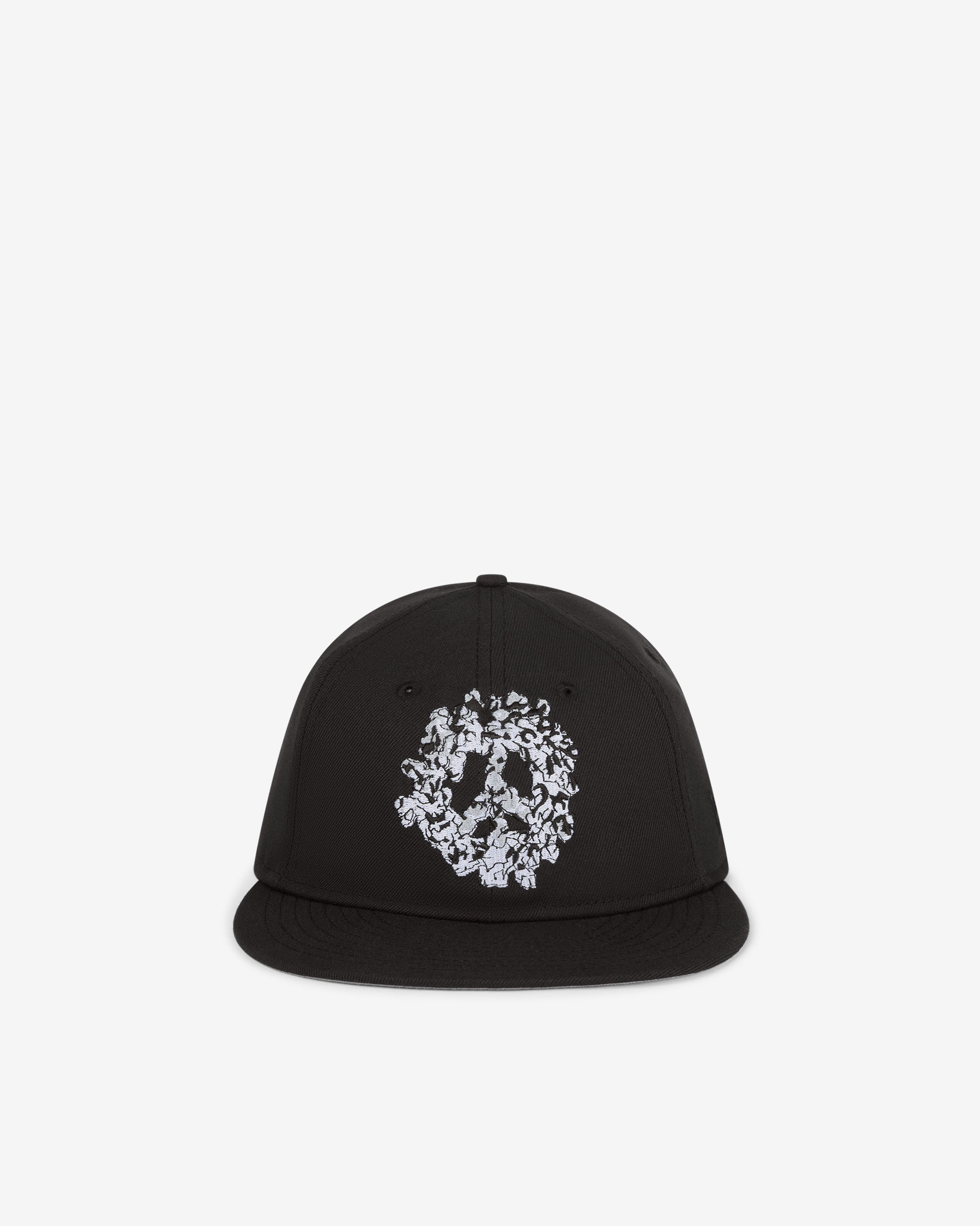 Denim Tears - Men's Peace Wreath Snapback Cap - (Black) by DENIM TEARS