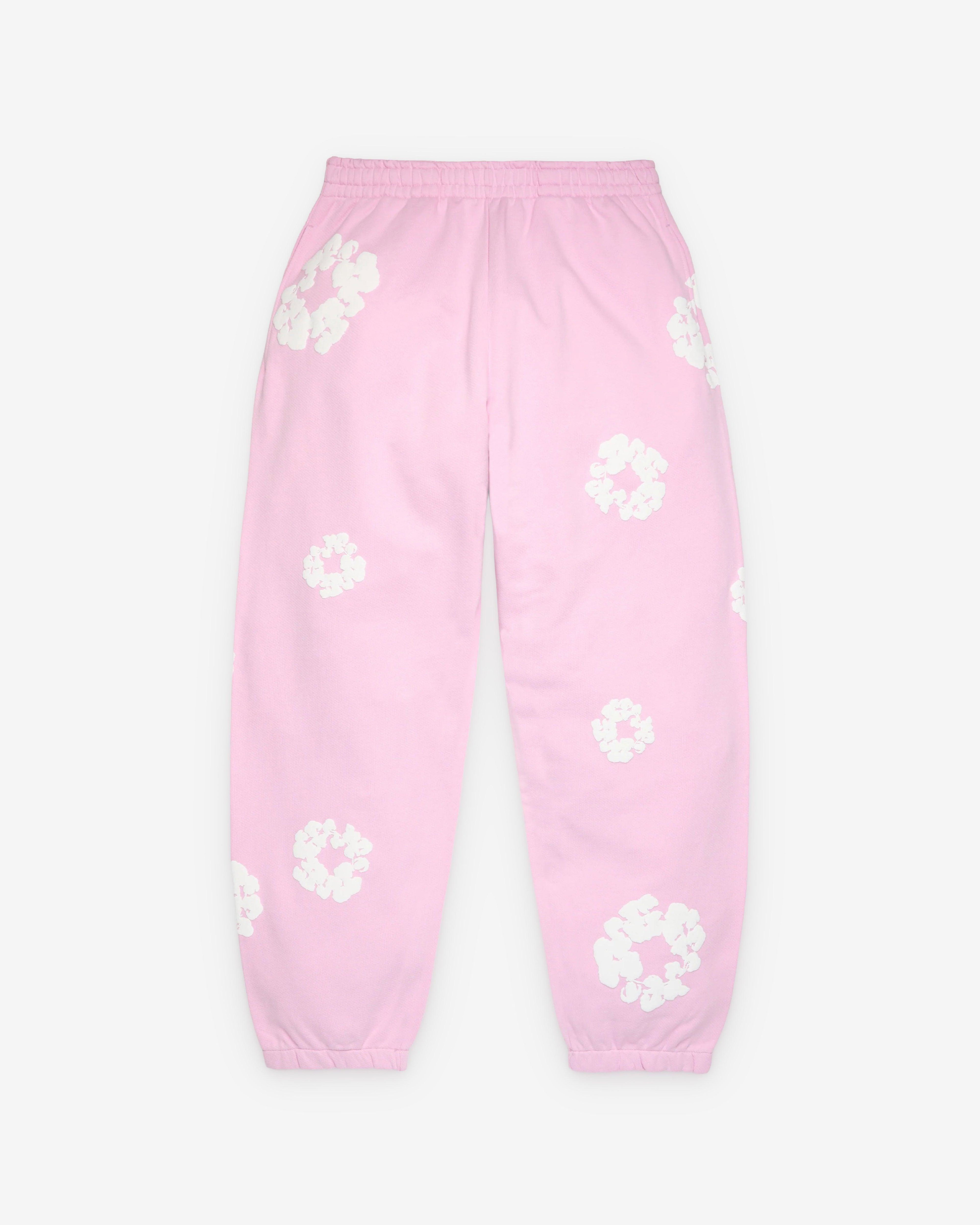 Denim Tears - Men's Powder Cotton Wreath Sweatpants - (Pink) by DENIM TEARS