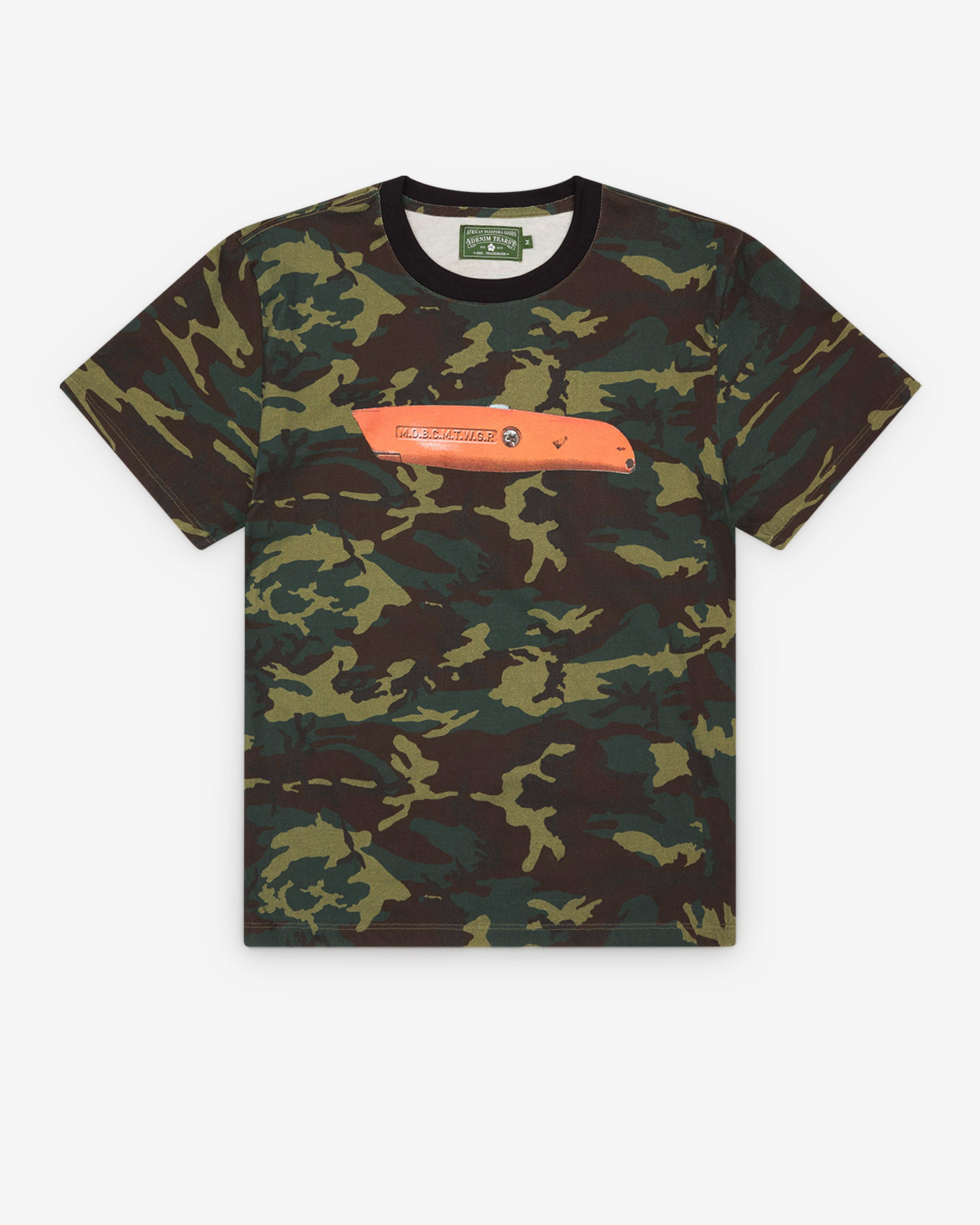 Denim Tears - Men's Razor Tee - (Camo) by DENIM TEARS