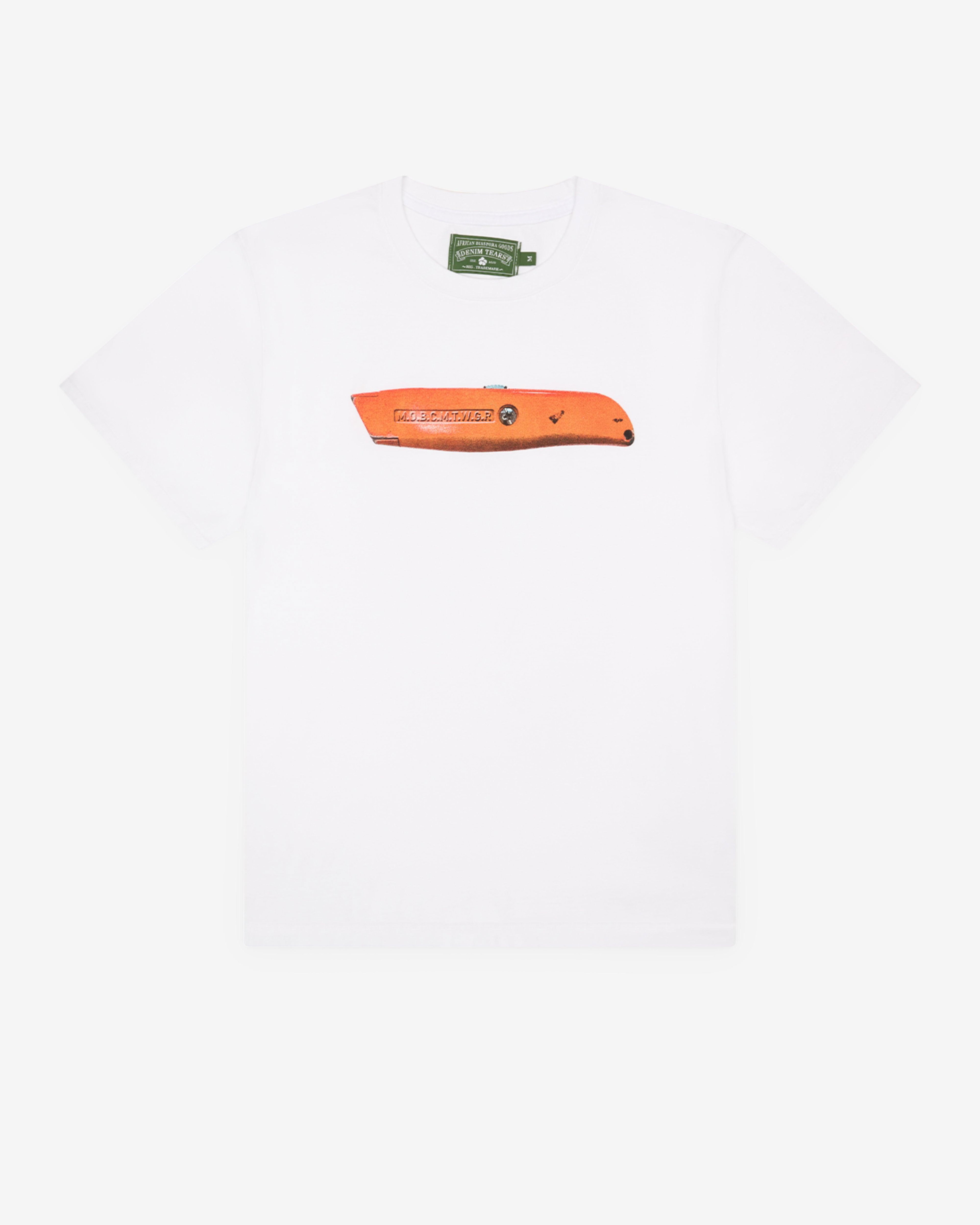 Denim Tears - Men's Razor Tee - (White) by DENIM TEARS